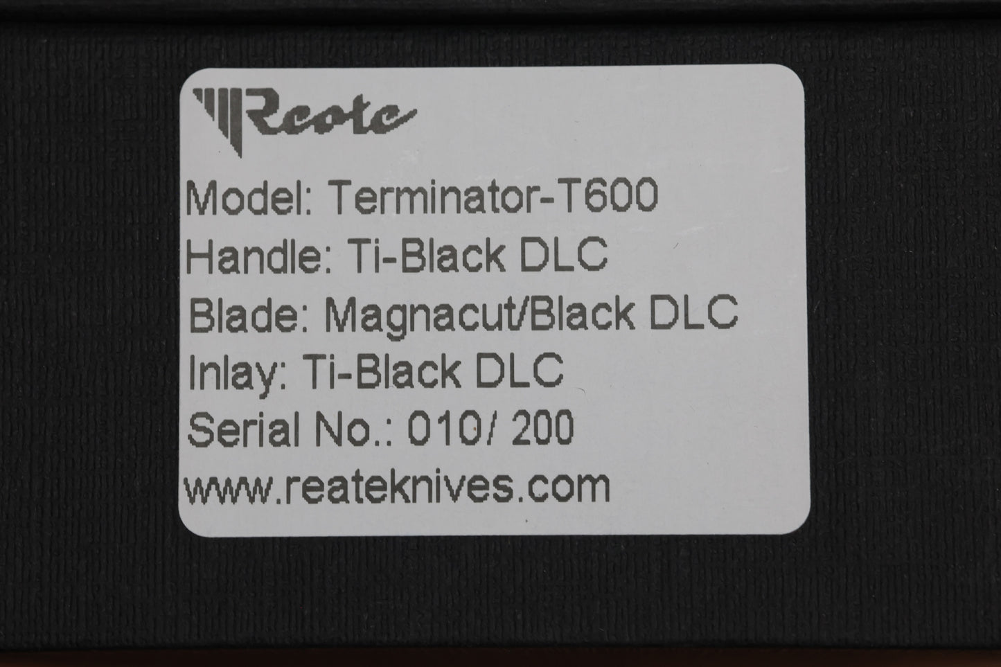 REATE T600 INTEGRAL- FULL DLC HANDLE AND BLADE