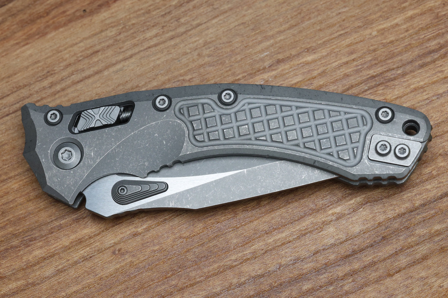 MICROTECH MARFIONE SELECT AMPHIBIAN RAM LOK FRAG TITANIUM HANDLES & APOCALYPTIC M390MK 137RL-10 APFRMS1