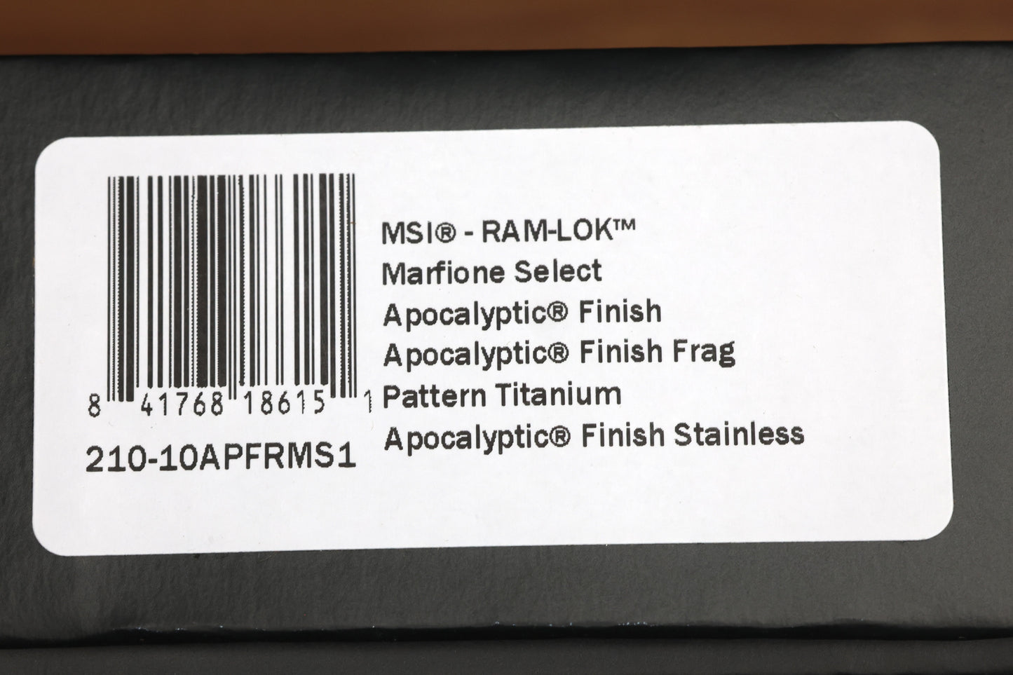 MICROTECH MARFIONE SELECT MSI RAM LOK FRAG TITANIUM HANDLES & APOCALYPTIC M390MK 210-10 APFRMS1