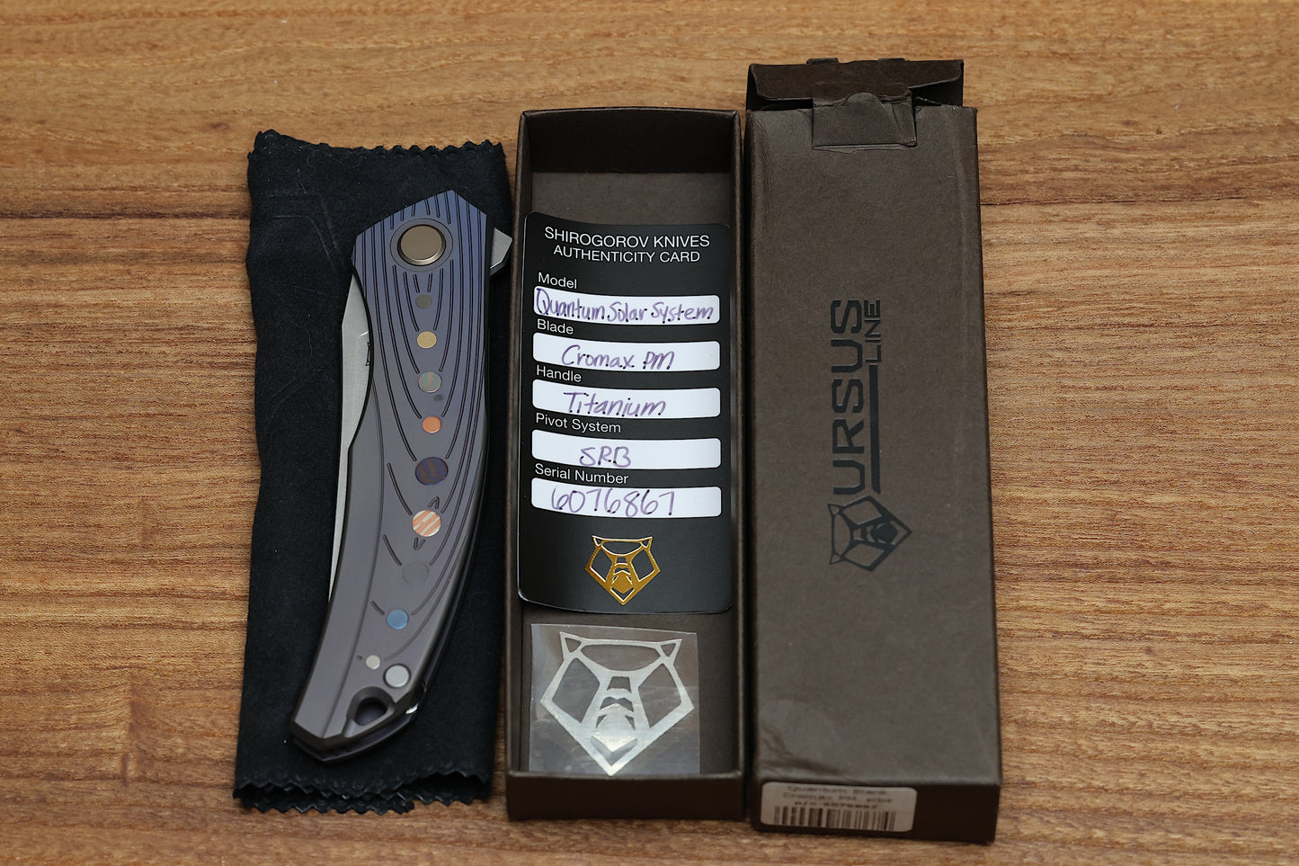 SHIROGOROV KNIVES / IGOR OLEINIKOV QUANTUM “SOLAR SYSTEM” – CROMAX PM BLADE – SRBS