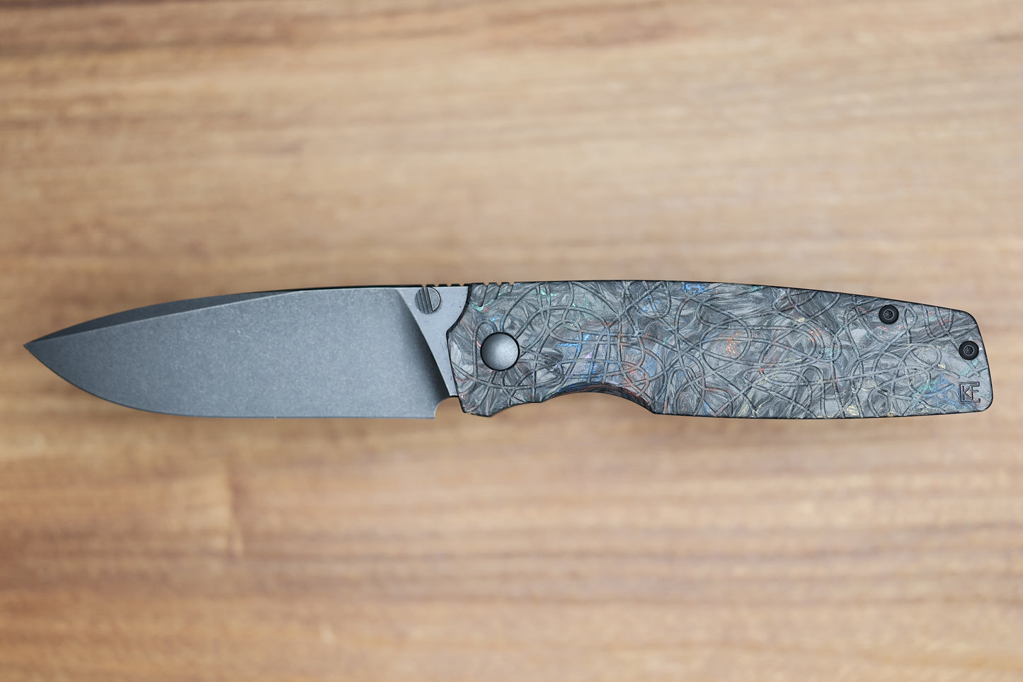 CUSTOM KNIFE FACTORY LEX CARBON FIBER RAINBOW M398 BLADE