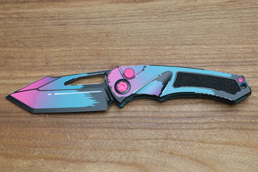 HERETIC KNIVES PARIAH MANUAL - TANTO - MIAMI VICE - CEL SHADING