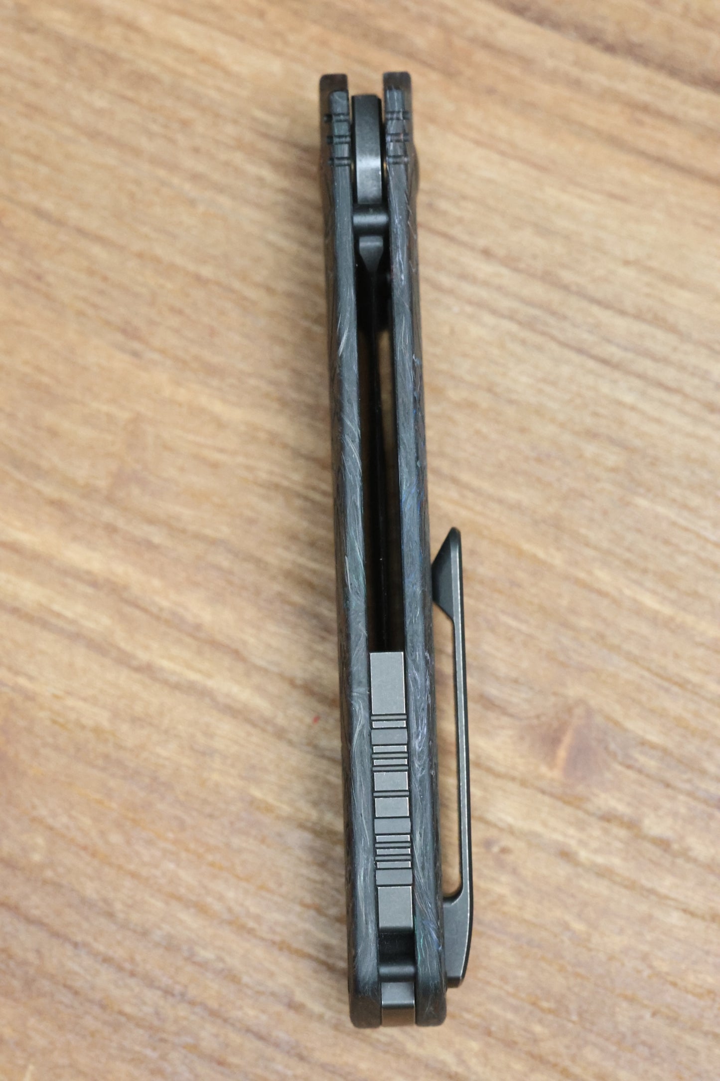 CUSTOM KNIFE FACTORY LEX CARBON FIBER RAINBOW M398 BLADE