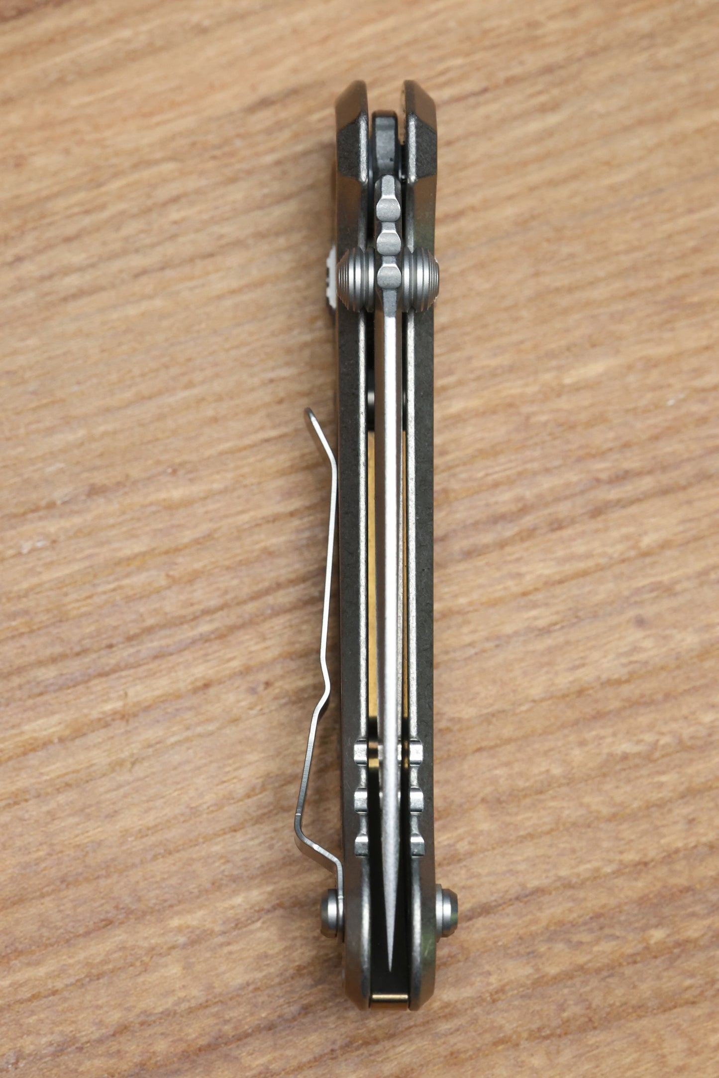 MICROTECH MARFIONE SELECT LUDT RAM-LOK W/ GROOVED TITANIUM HANDLES & BRONZE ACCENTS & STONEWASH DROP POINT 1135RLG-10MS1