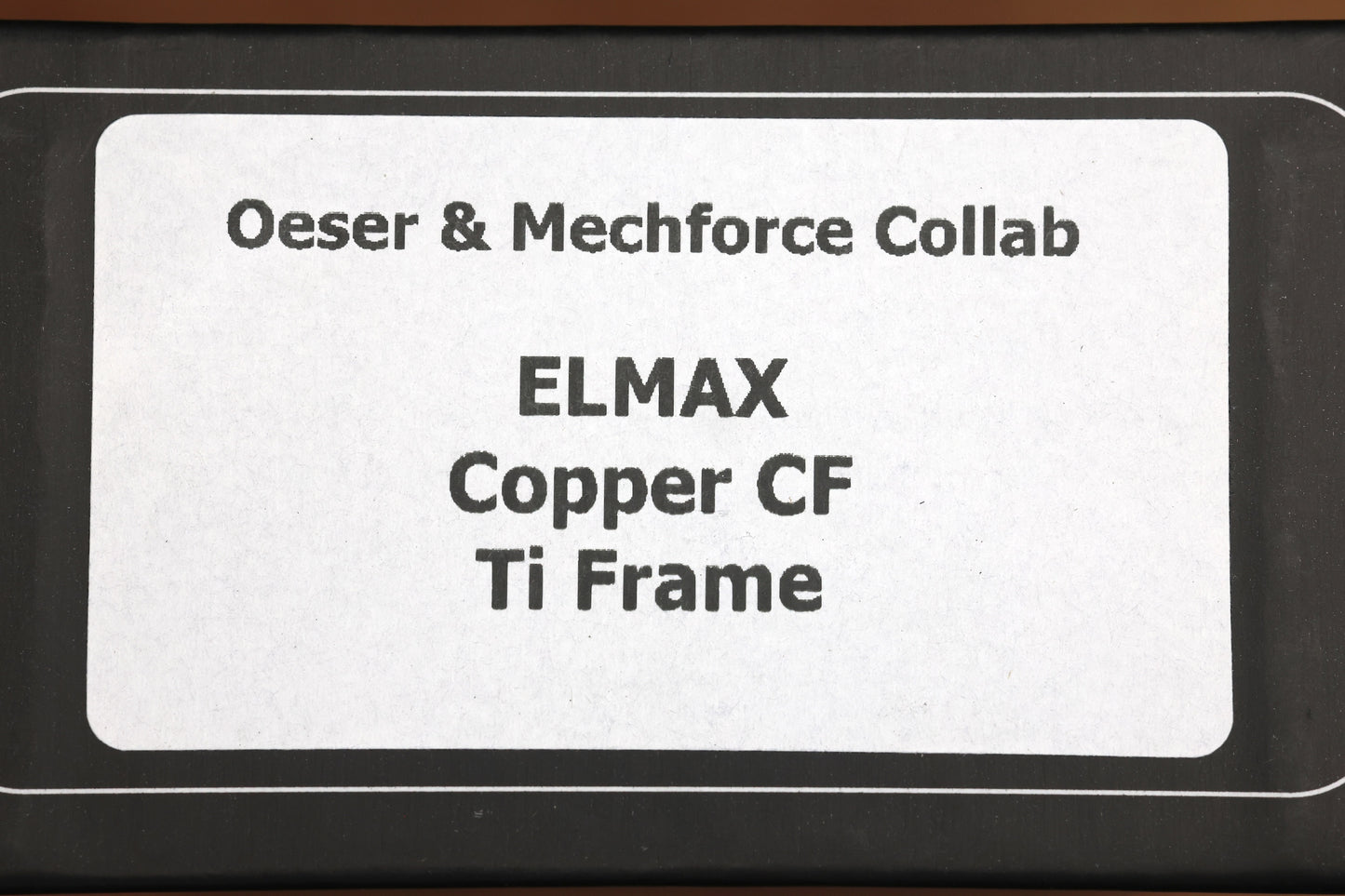 MECHFORCE KNIVES OESER NEBO V2 COPPER FLOW CARBON FIBER HANDLES & ELMAX