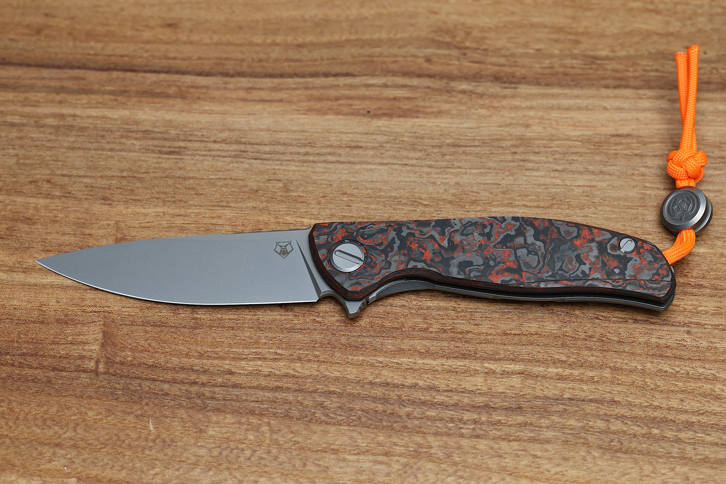 SHIROGOROV HATI HALLOWEEN EDITION – M390 BLADE – TITANIUM/ORANGE TECHNOCARBO W/ LUMINOFOR HANDLE – MRBS