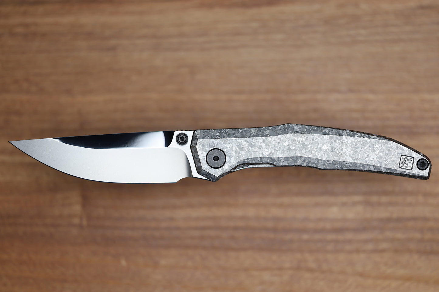 CUSTOM KNIFE FACTORY TNT CRYSTAL TITANIUM HANDLES M398 BLADE