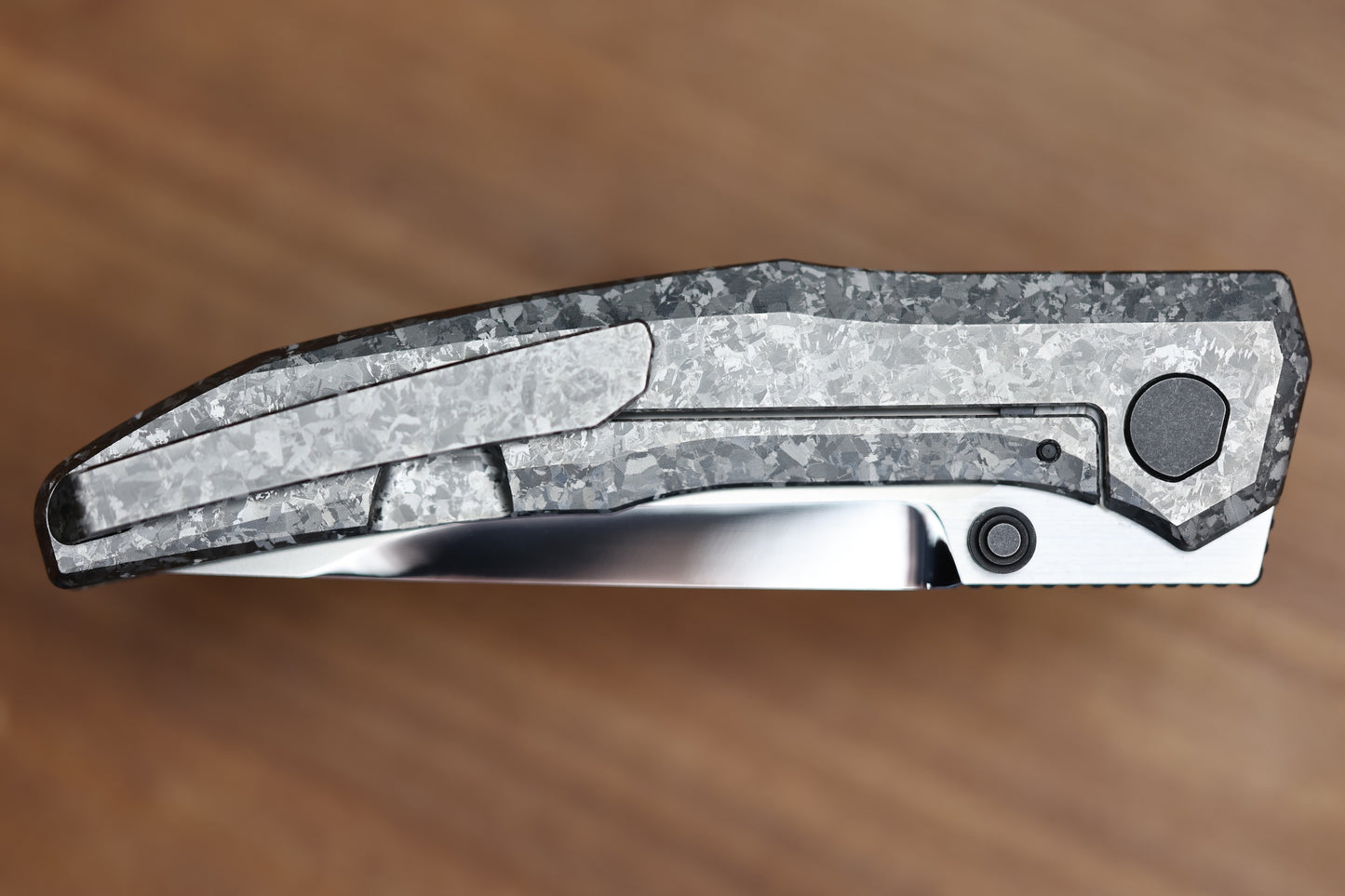 CUSTOM KNIFE FACTORY TNT CRYSTAL TITANIUM HANDLES M398 BLADE