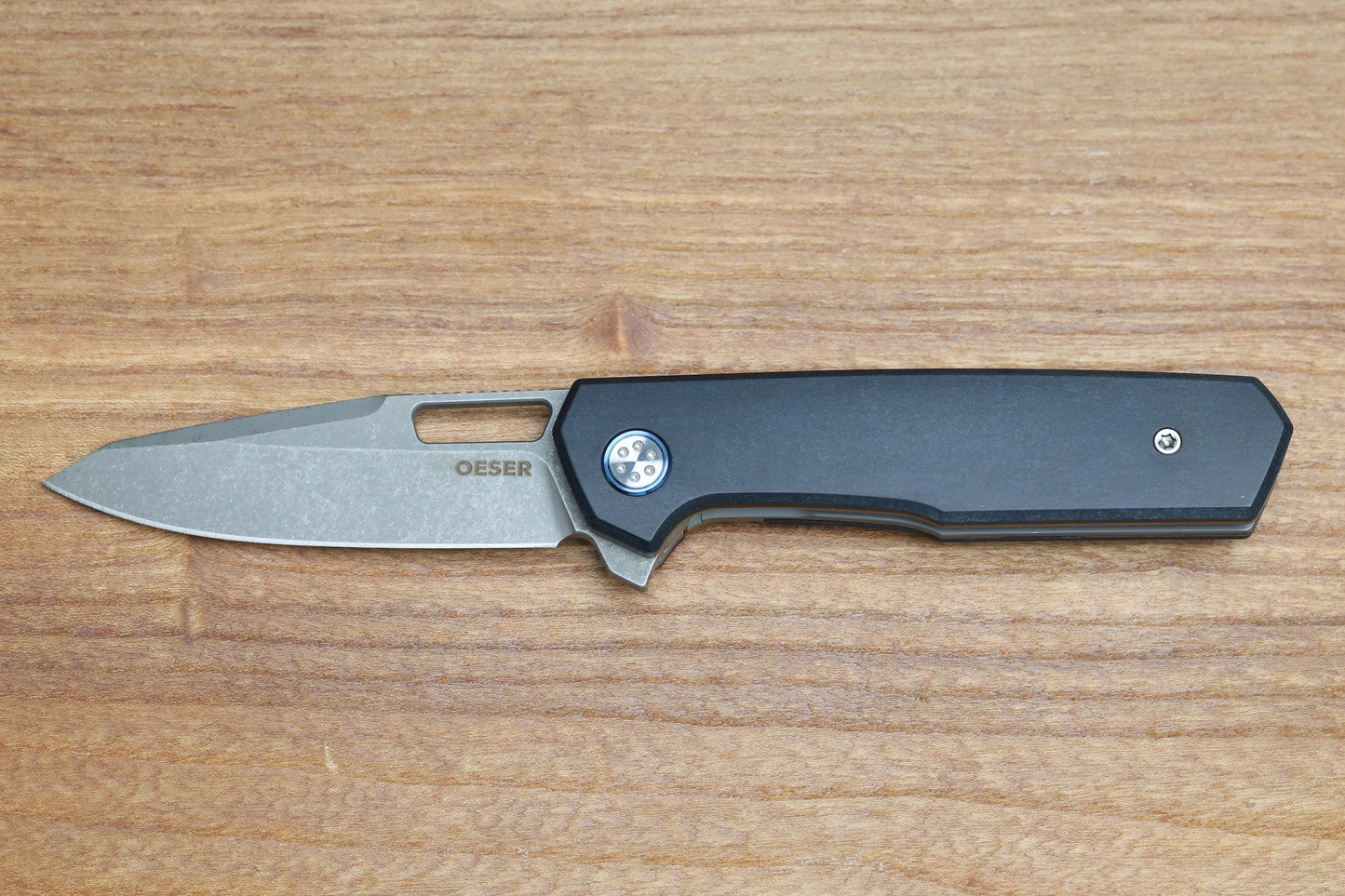 MECHFORCE KNIVES OESER NEBO V2 BLUE RICHLITE MICARTA HANDLES & ELMAX