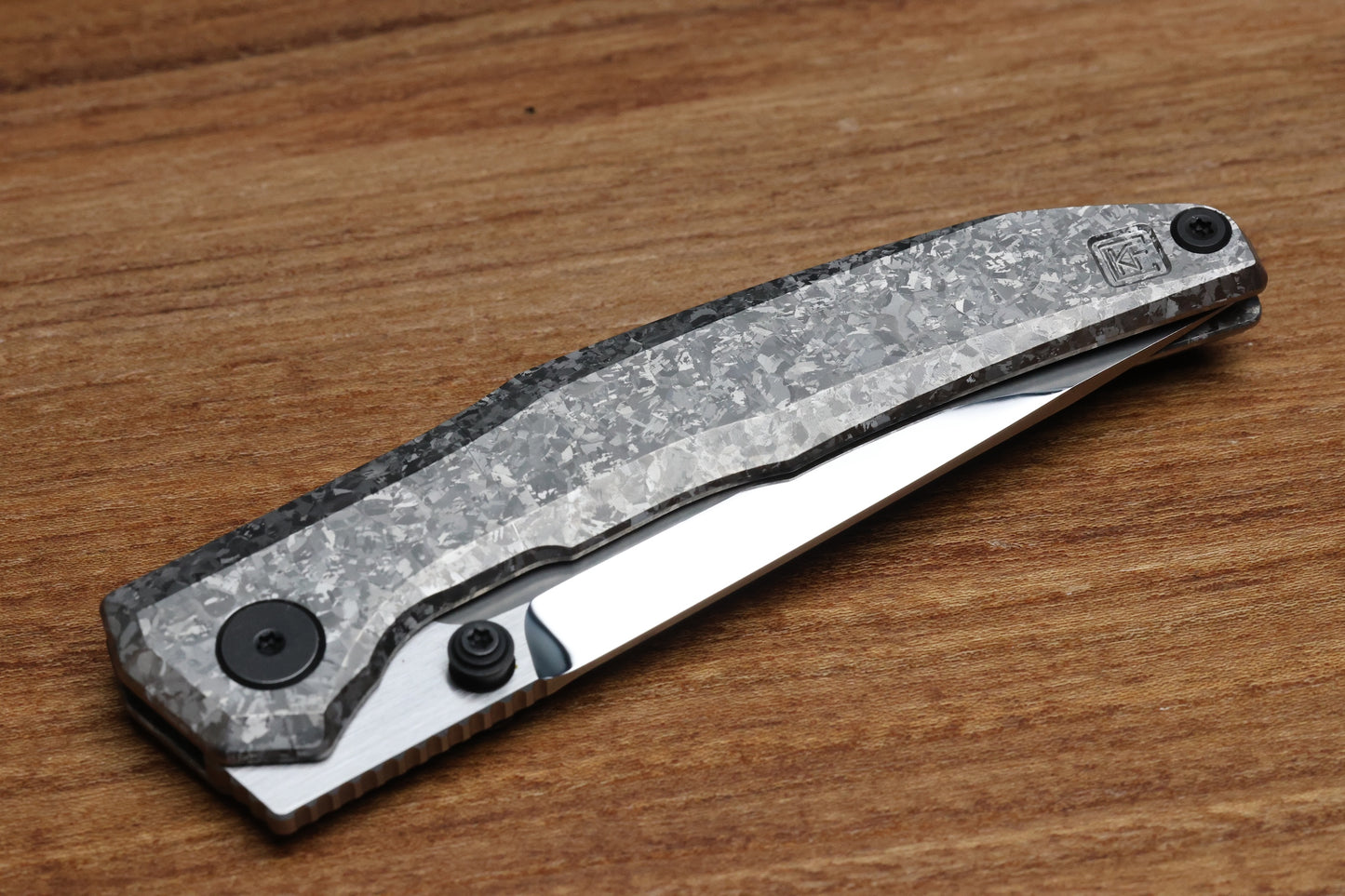 CUSTOM KNIFE FACTORY TNT CRYSTAL TITANIUM HANDLES M398 BLADE