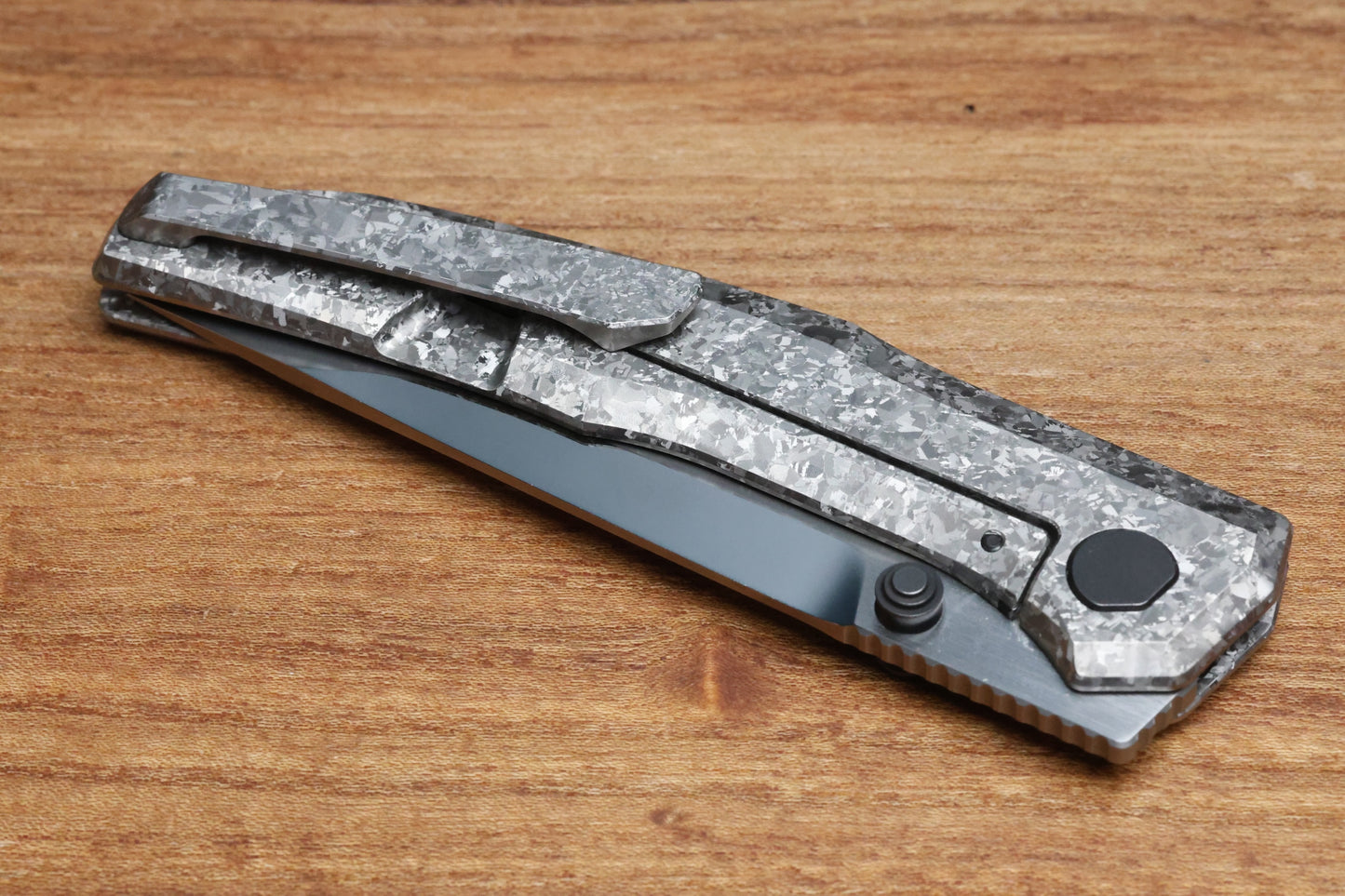 CUSTOM KNIFE FACTORY TNT CRYSTAL TITANIUM HANDLES M398 BLADE