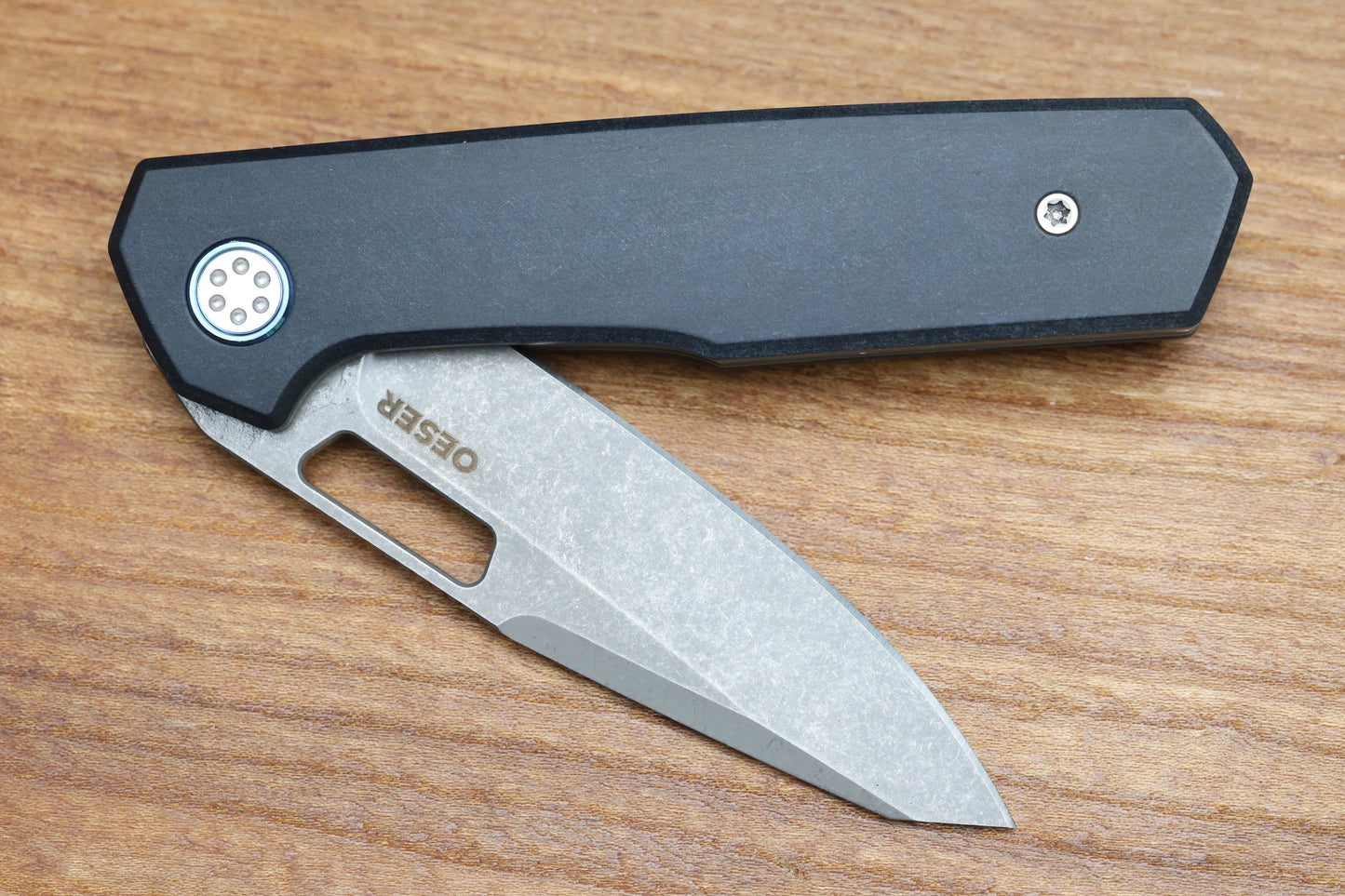 MECHFORCE KNIVES OESER NEBO V2 BLUE RICHLITE MICARTA HANDLES & ELMAX