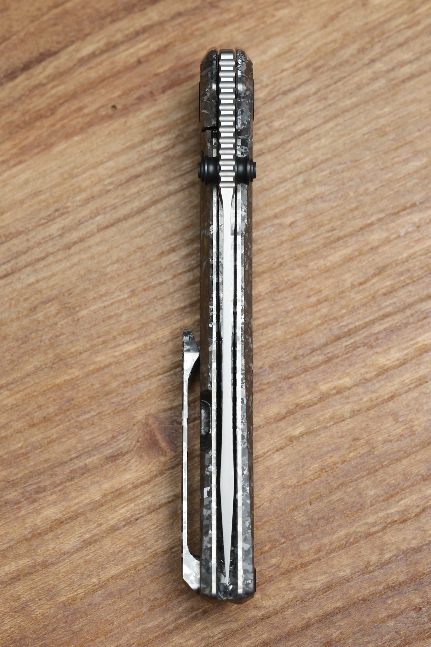 CUSTOM KNIFE FACTORY TNT CRYSTAL TITANIUM HANDLES M398 BLADE