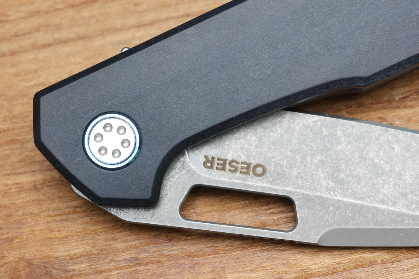 MECHFORCE KNIVES OESER NEBO V2 BLUE RICHLITE MICARTA HANDLES & ELMAX
