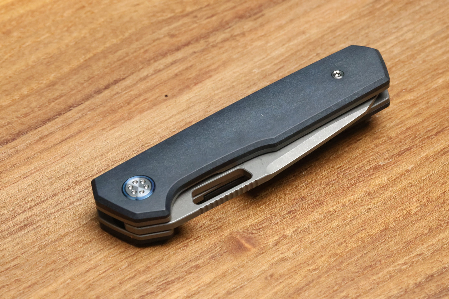 MECHFORCE KNIVES OESER NEBO V2 BLUE RICHLITE MICARTA HANDLES & ELMAX