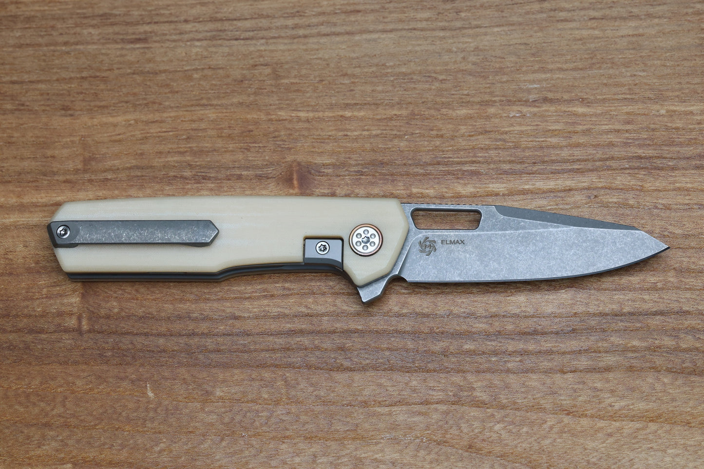 MECHFORCE KNIVES OESER NEBO V2 LINEN MICARTA HANDLES & ELMAX
