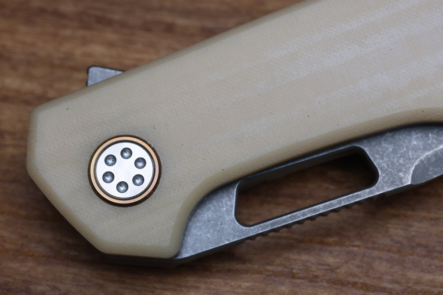 MECHFORCE KNIVES OESER NEBO V2 LINEN MICARTA HANDLES & ELMAX
