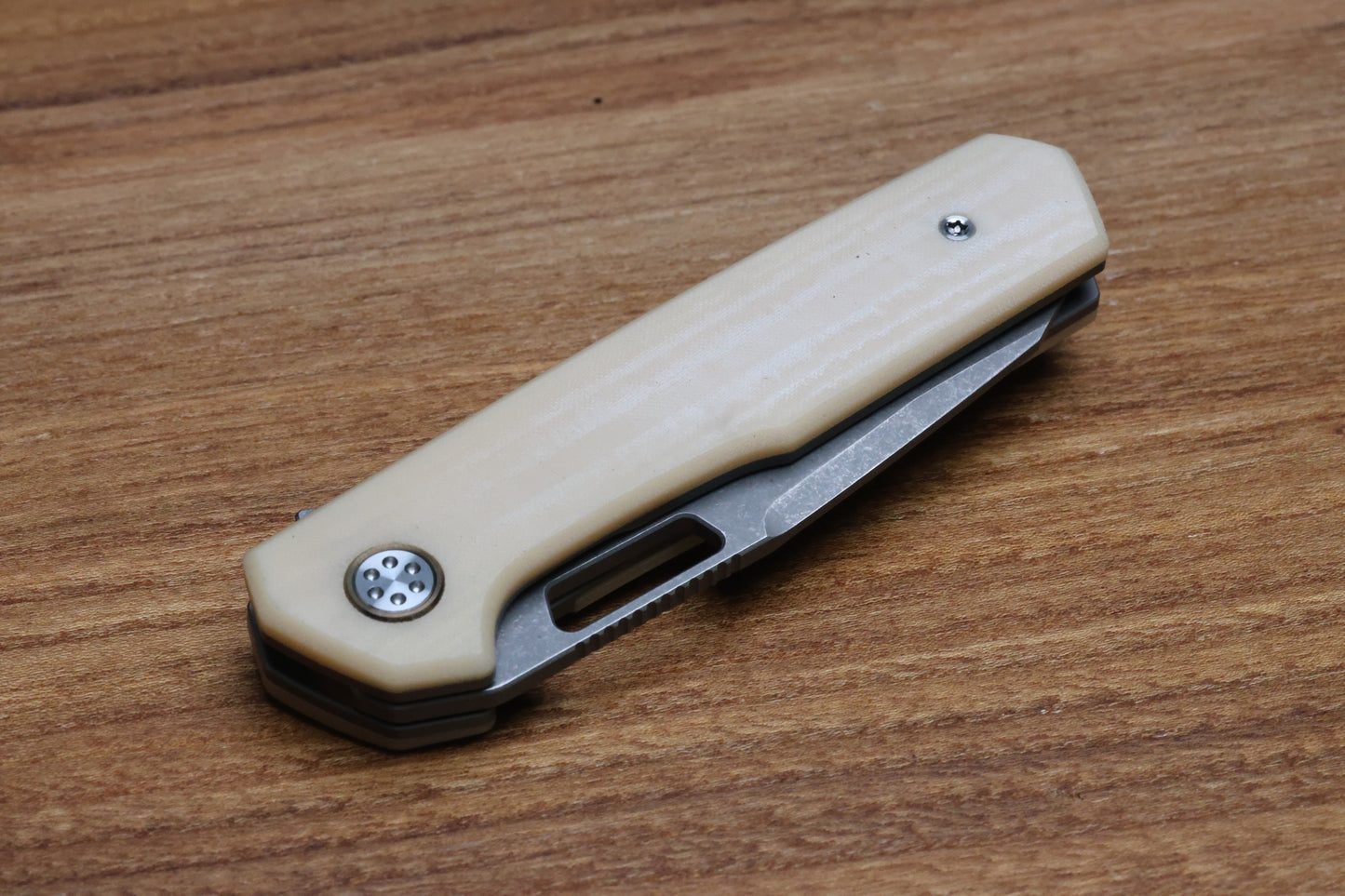 MECHFORCE KNIVES OESER NEBO V2 LINEN MICARTA HANDLES & ELMAX