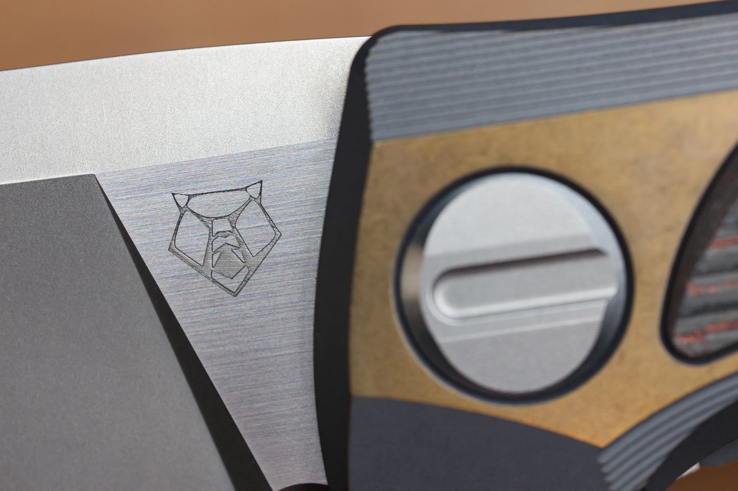 SHIROGOROV KNIVES MOLTEN KMP (RKMP) - S90V BLADE - TITANIUM/LAVA & ASH CARBOTI HANDLE - SRRBS (CHARLES MARLOWE DESIGN)