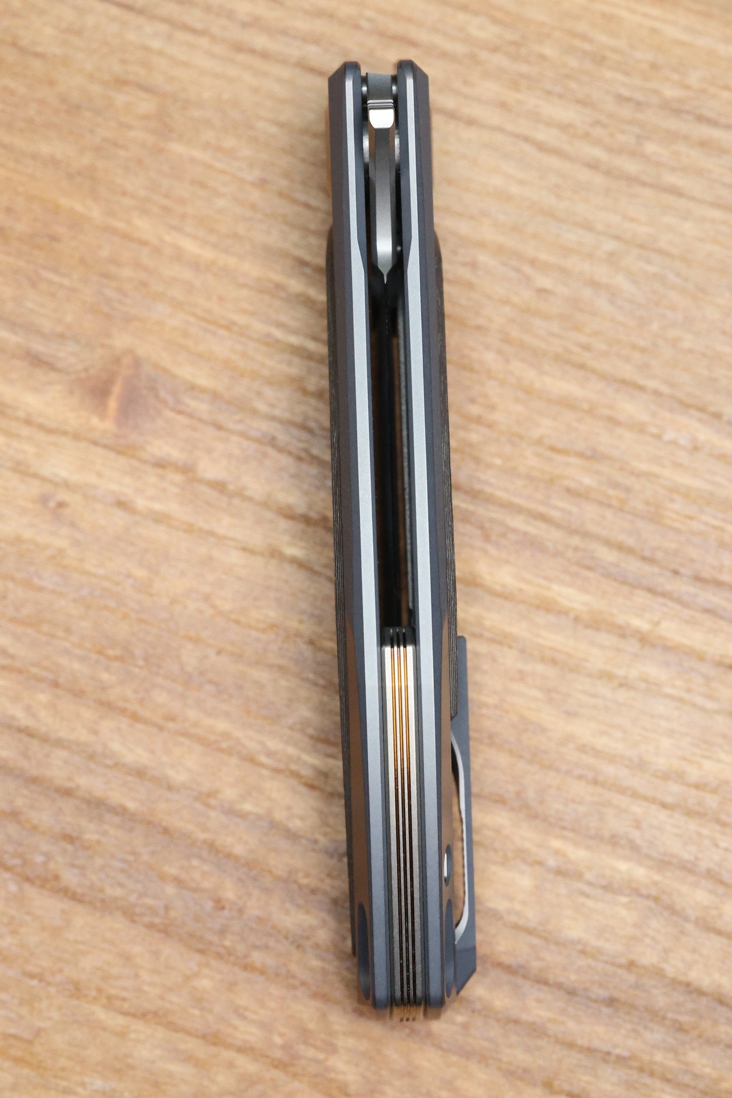SHIROGOROV KNIVES MOLTEN KMP (RKMP) - S90V BLADE - TITANIUM/LAVA & ASH CARBOTI HANDLE - SRRBS (CHARLES MARLOWE DESIGN)