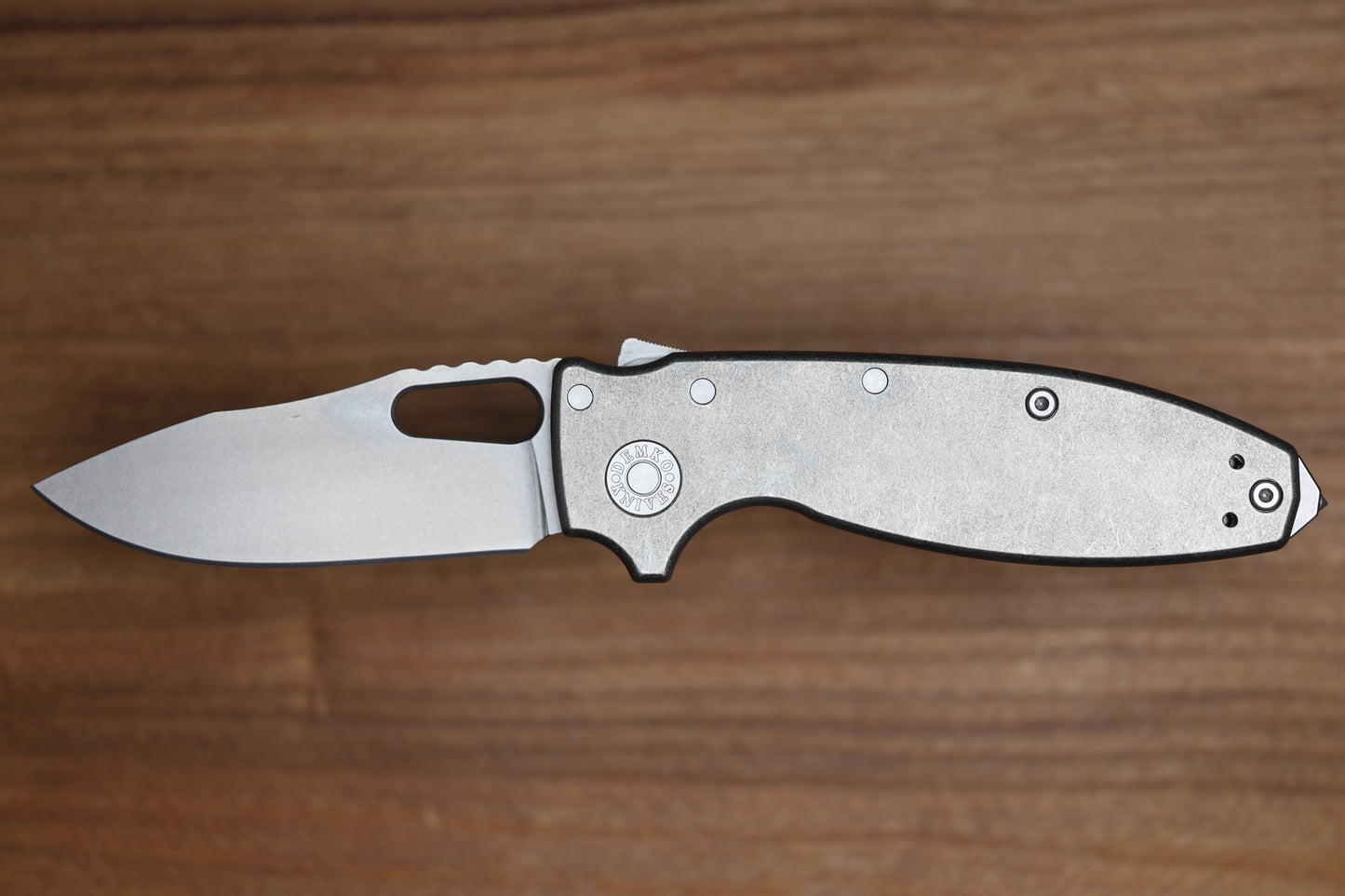 DEMKO KNIVES SHARK-A-TAC SMOOTH TITANIUM HANDLES W/ SPIKE BREAKER & MAGNACUT BLADE