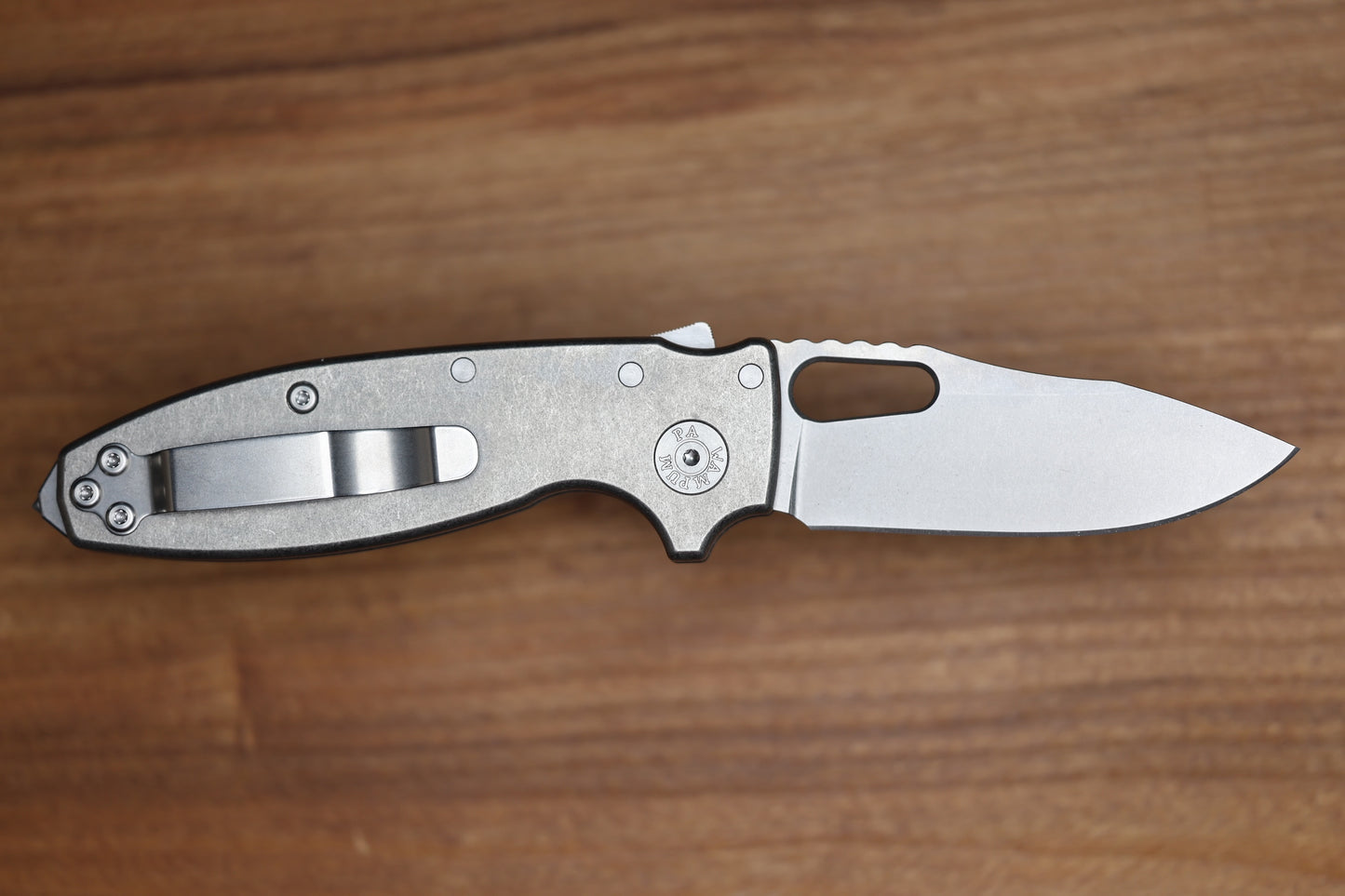 DEMKO KNIVES SHARK-A-TAC SMOOTH TITANIUM HANDLES W/ SPIKE BREAKER & MAGNACUT BLADE