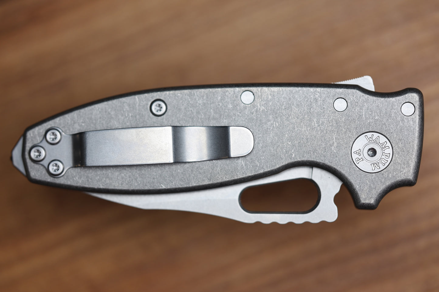 DEMKO KNIVES SHARK-A-TAC SMOOTH TITANIUM HANDLES W/ SOFT TOUCH BREAKER & MAGNACUT BLADE