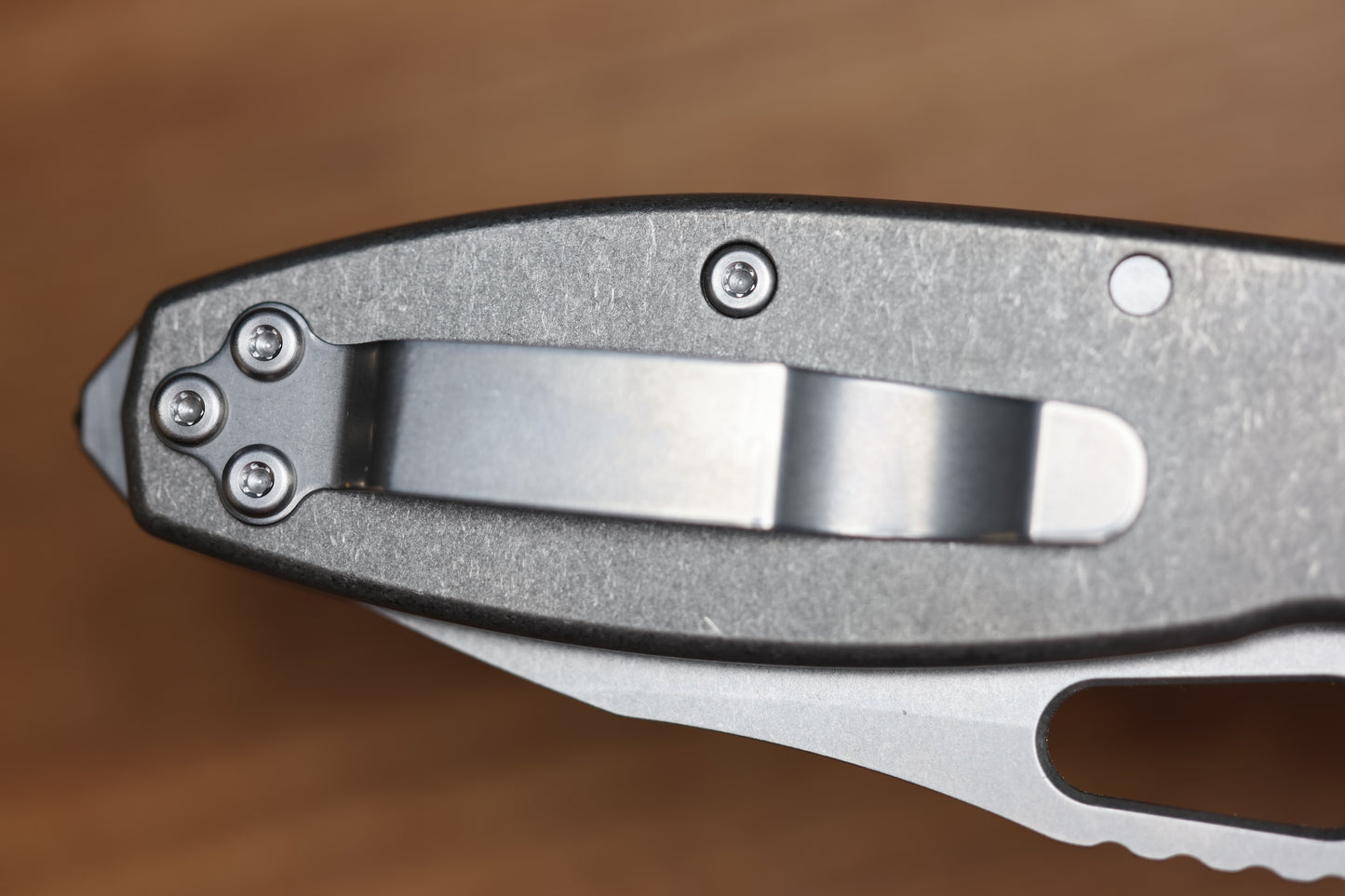 DEMKO KNIVES SHARK-A-TAC SMOOTH TITANIUM HANDLES W/ SOFT TOUCH BREAKER & MAGNACUT BLADE