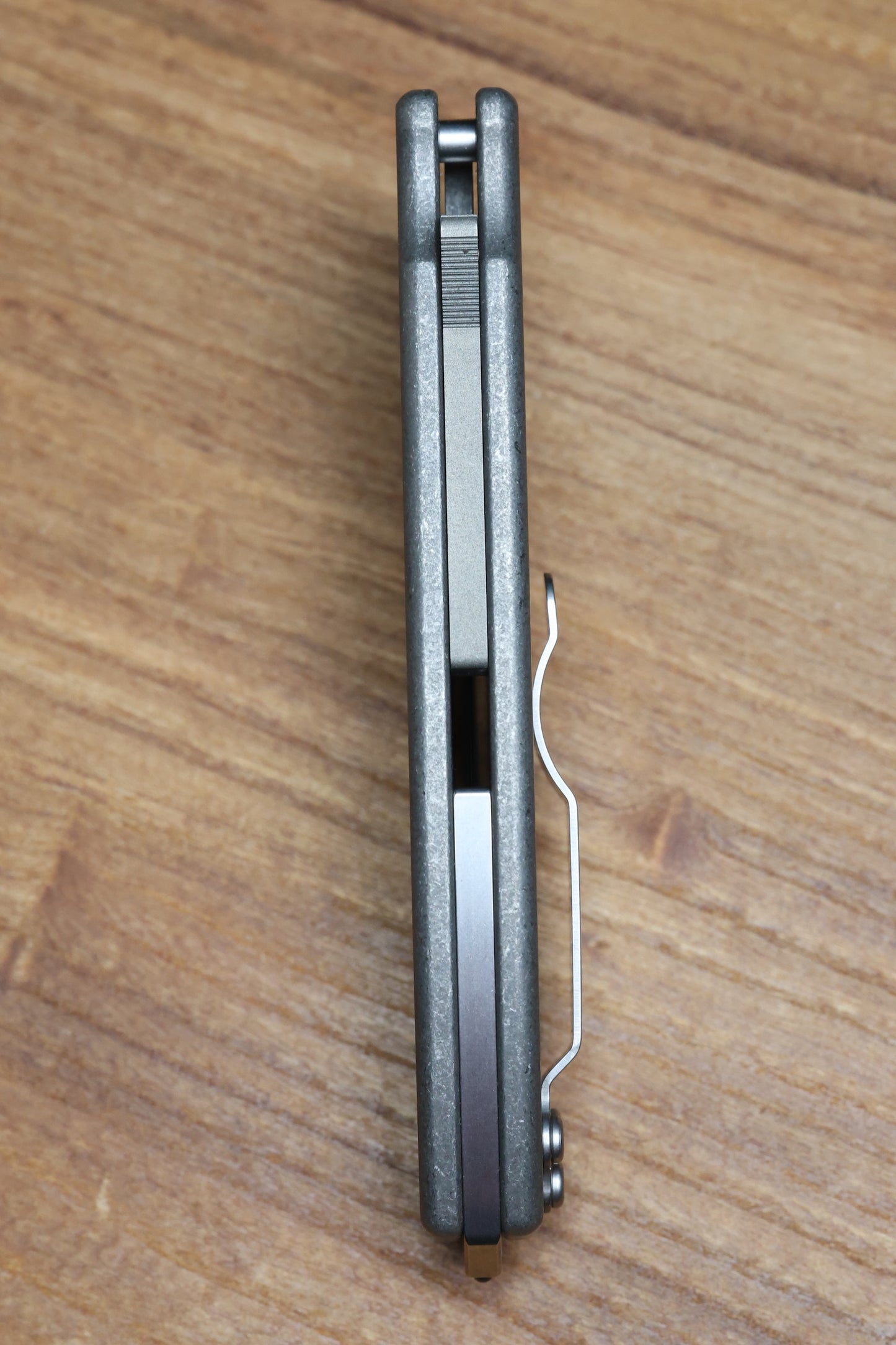 DEMKO KNIVES SHARK-A-TAC SMOOTH TITANIUM HANDLES W/ SOFT TOUCH BREAKER & MAGNACUT BLADE
