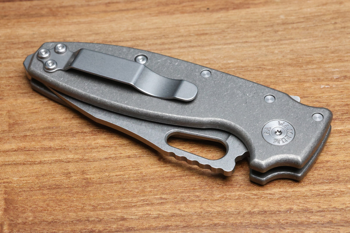 DEMKO KNIVES SHARK-A-TAC SMOOTH TITANIUM HANDLES W/ SOFT TOUCH BREAKER & MAGNACUT BLADE