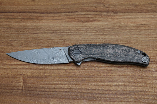 SHIROGOROV CUSTOM DIVISION STELLARIS – CARBOTI HANDLE – DAMASTEEL BLADE – SRRBS