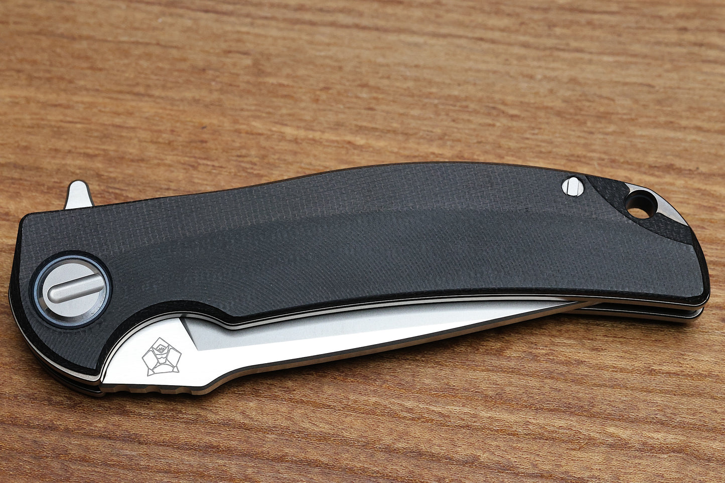 SHIROGOROV “LIMITED EDITION” RJ MARTIN DESIGN SOFT OVERKILL – M398 BLADE – BLACK CANVAS MICARTA HANDLE – RBS