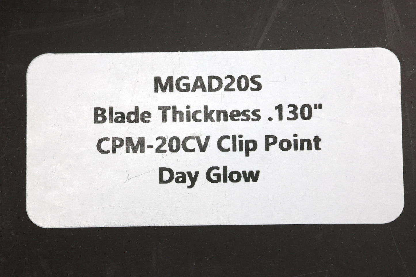DEMKO KNIVES MG AD20S W/ TEXTURED DAY GLOW G10 HANDLES & 20CV CLIP POINT