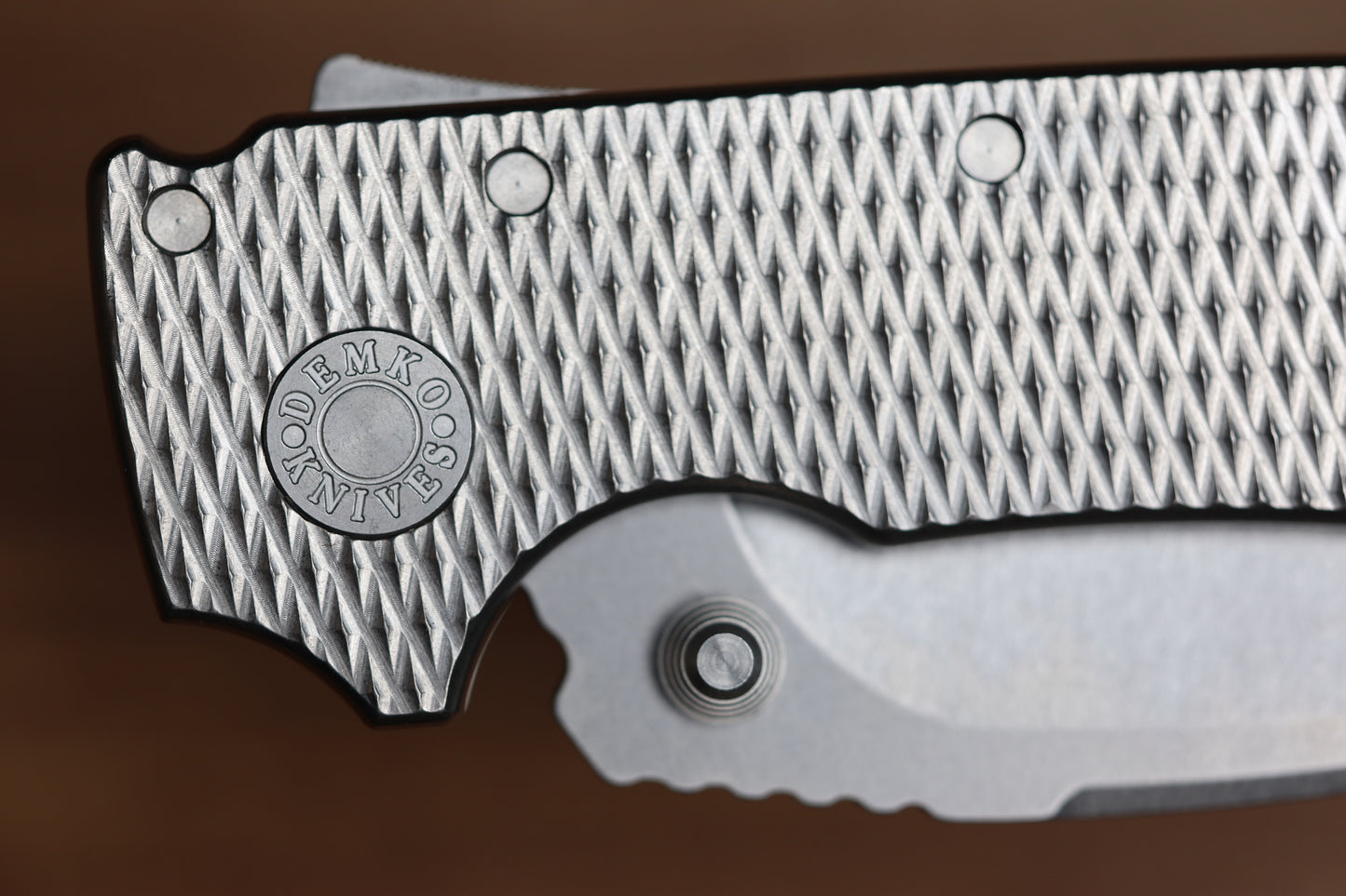 DEMKO KNIVES MG AD20 W/ TEXTURED TITANIUM HANDLES & CPM-3V KOPIS