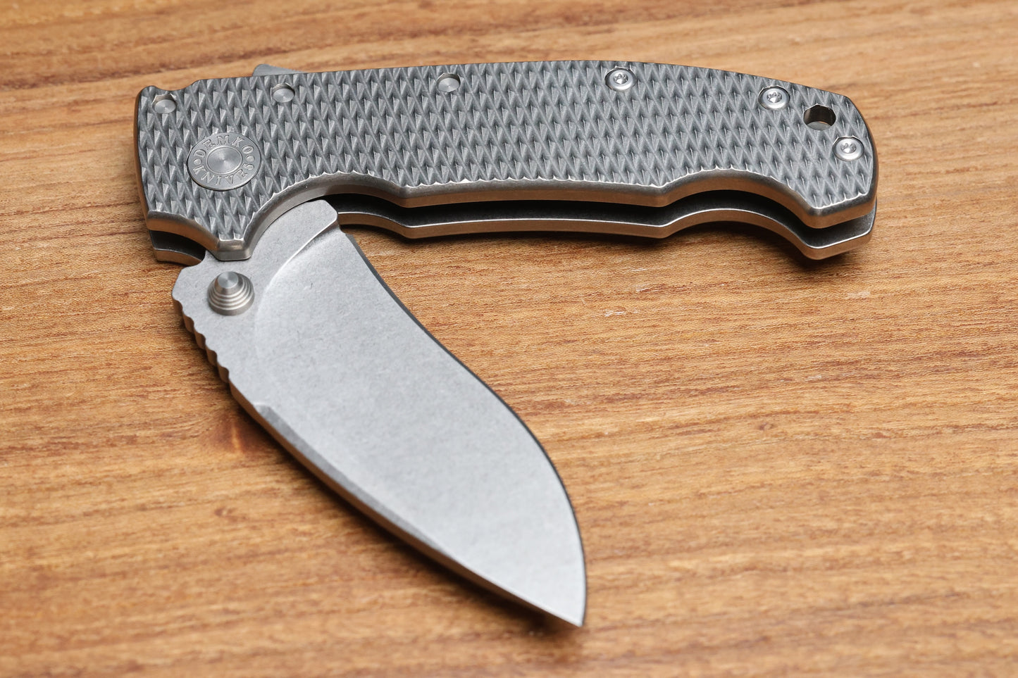 DEMKO KNIVES MG AD20 W/ TEXTURED TITANIUM HANDLES & CPM-3V KOPIS