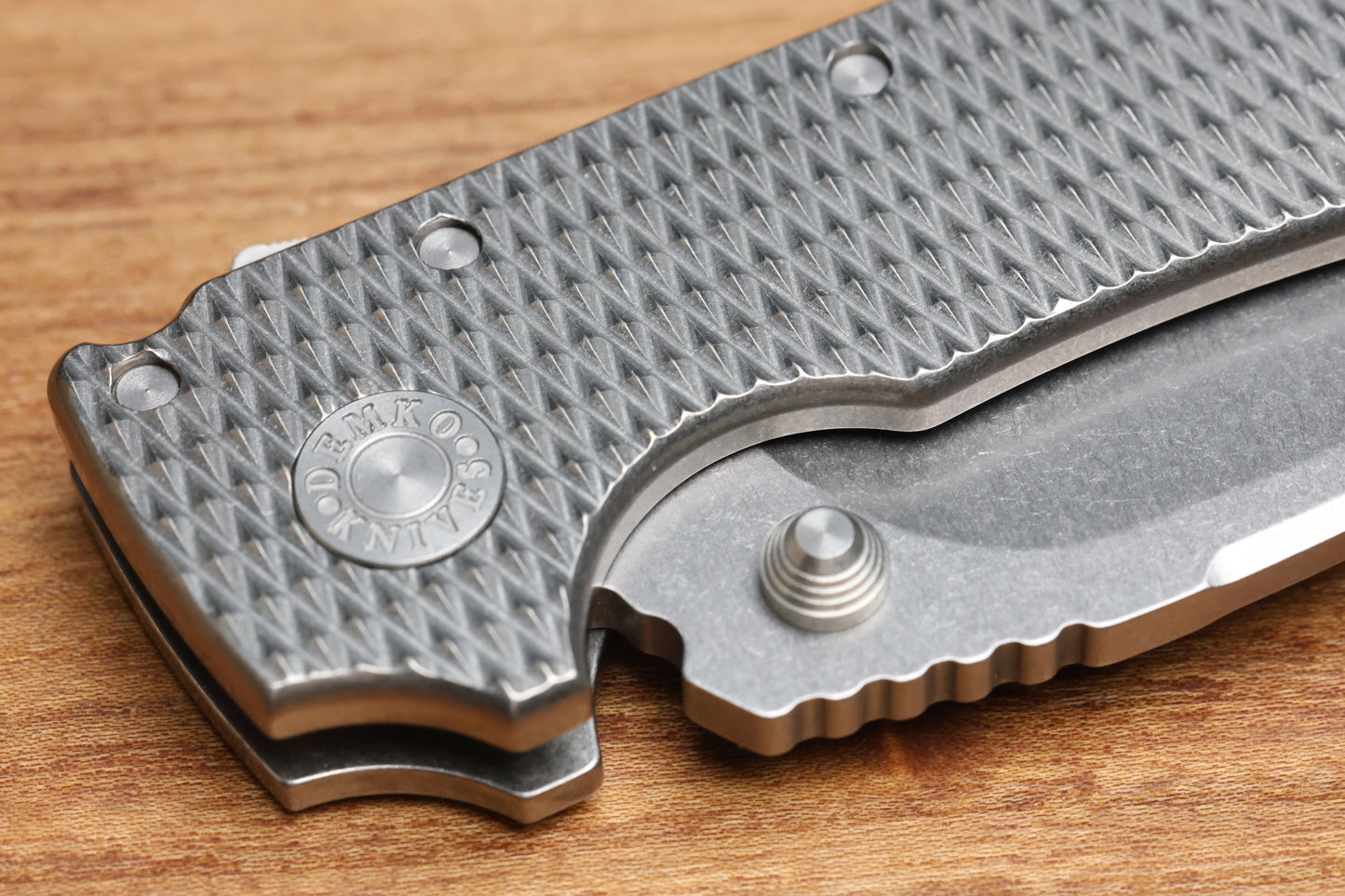 DEMKO KNIVES MG AD20 W/ TEXTURED TITANIUM HANDLES & CPM-3V KOPIS
