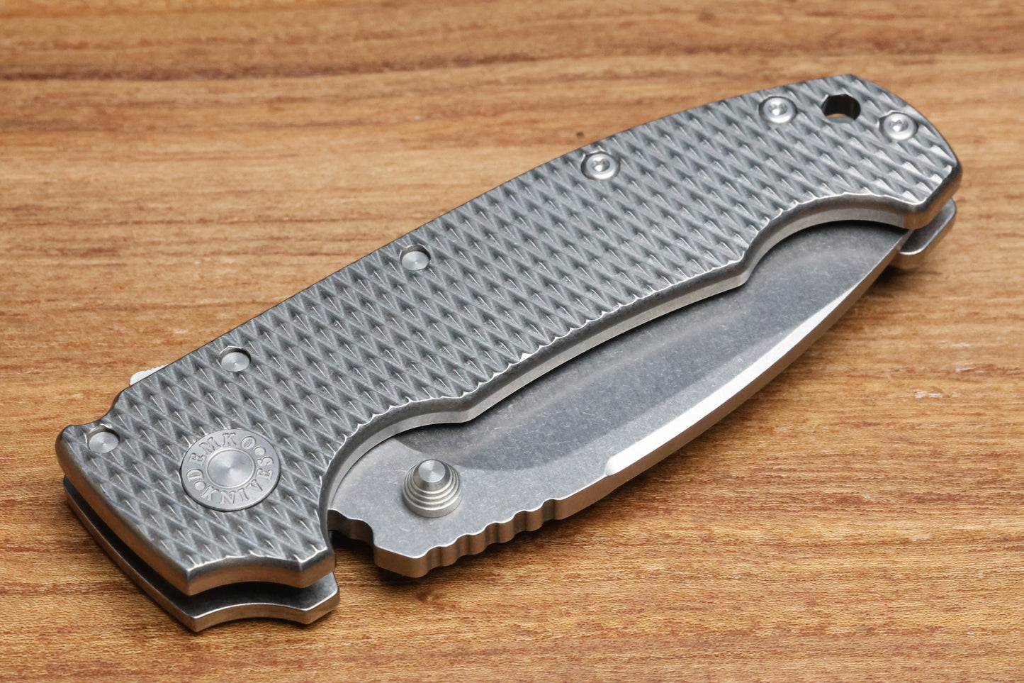 DEMKO KNIVES MG AD20 W/ TEXTURED TITANIUM HANDLES & CPM-3V KOPIS