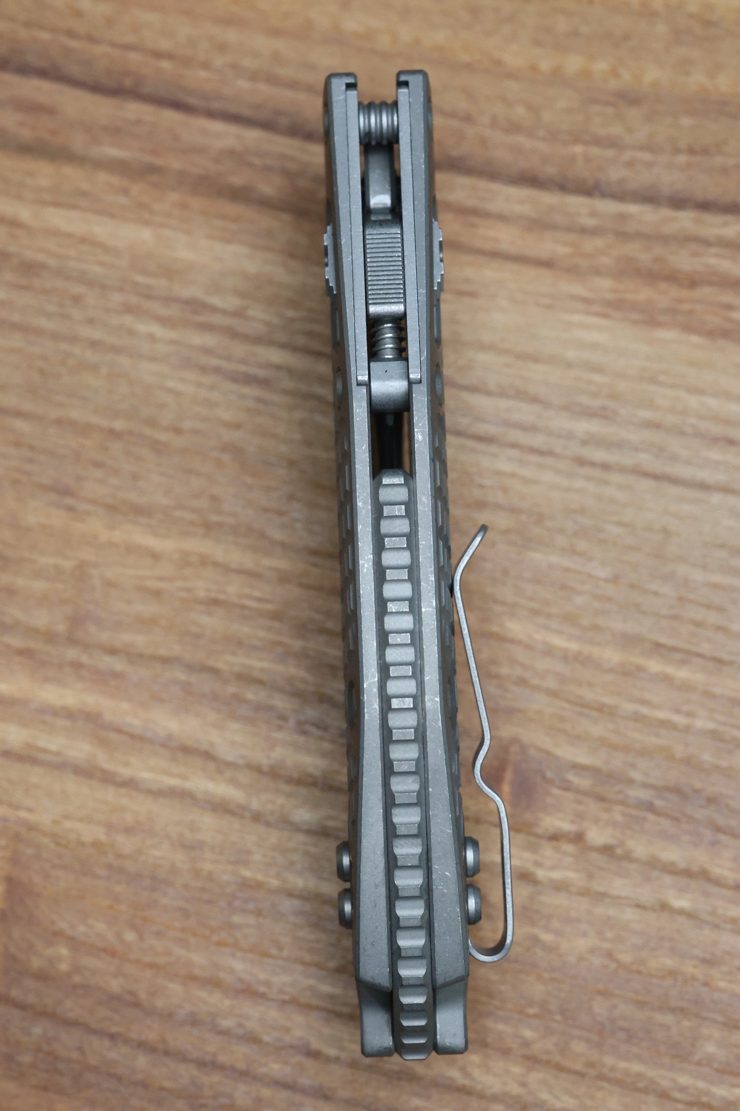 MICROTECH KNIVES "MARFIONE SELECT" STITCH - RAM-LOK APOCALYPTIC FINISH FRAG PATTERN TITANIUM 169RL-10APFRMS1