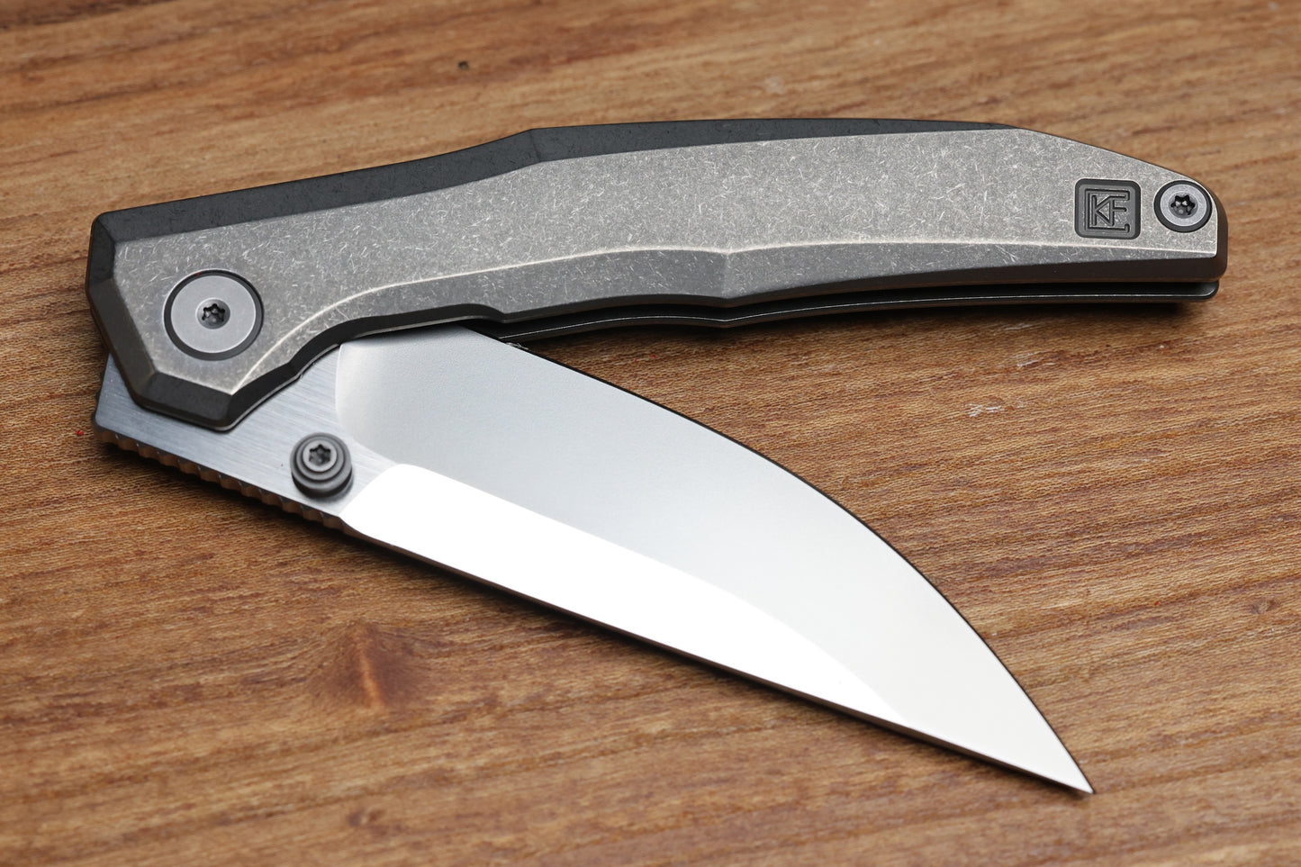CUSTOM KNIFE FACTORY TNT TITANIUM HANDLES M398 BLADE