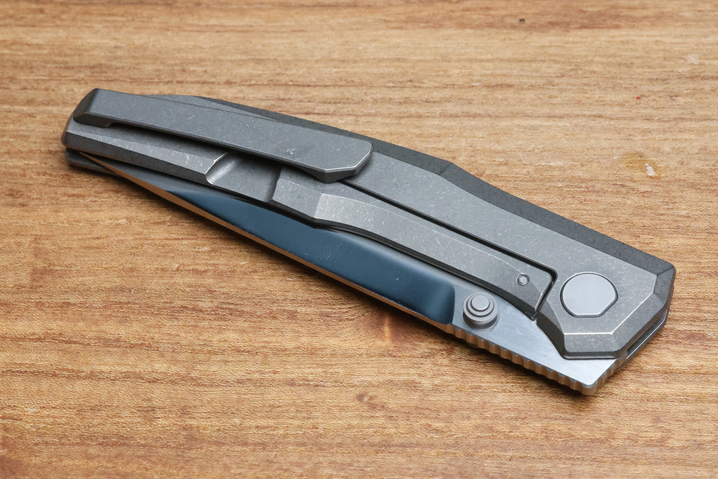 CUSTOM KNIFE FACTORY TNT TITANIUM HANDLES M398 BLADE