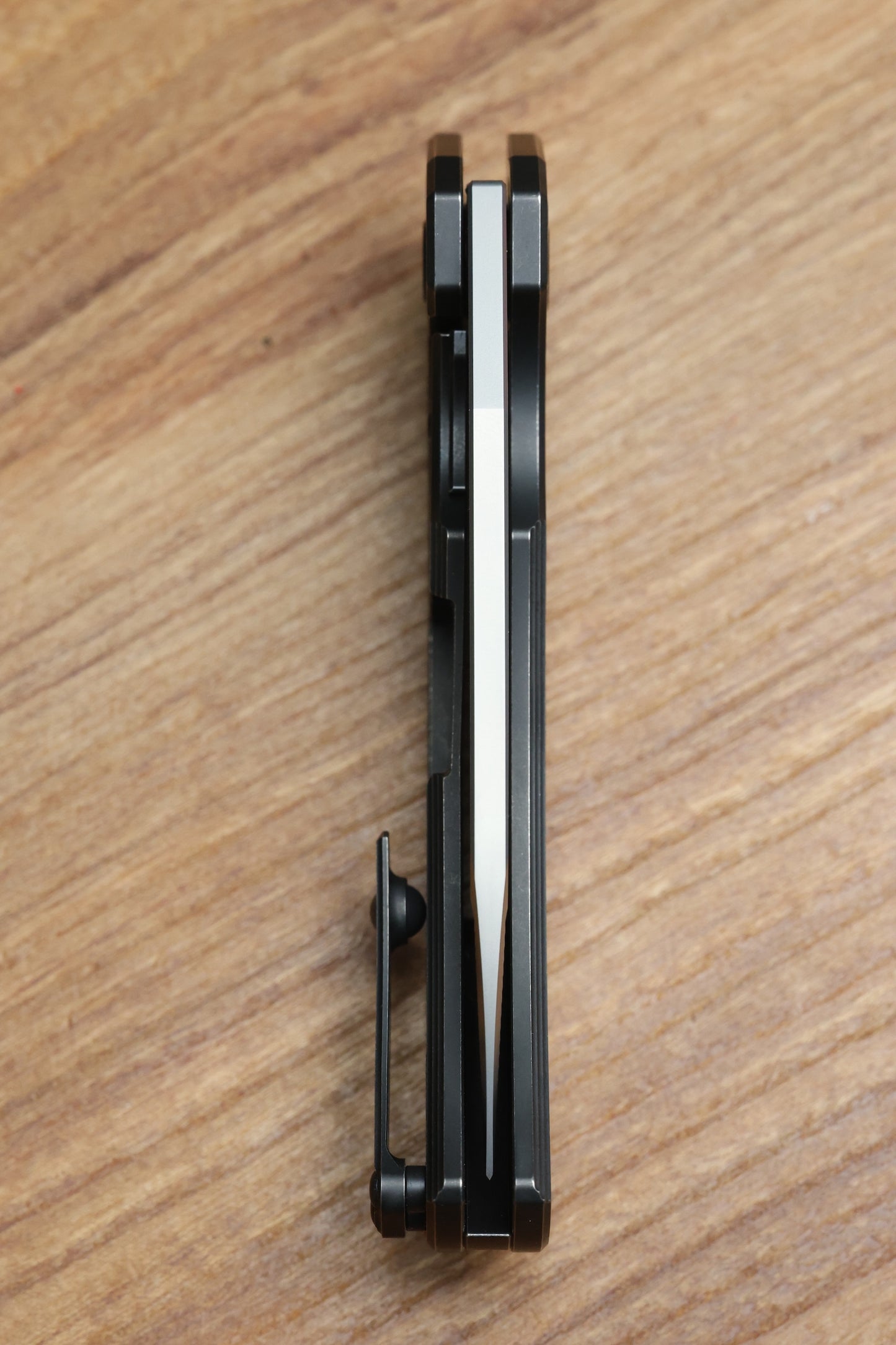 CUSTOM KNIFE FACTORY & MIKKEL WILLUMSEN GOZER TITANIUM HANDLES W/ COLOURED CARBON FIBER ACCENTS & M398