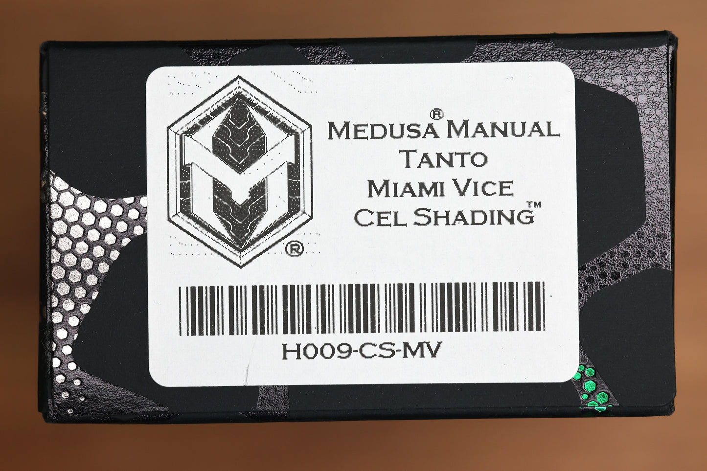 HERETIC KNIVES MEDUSA MANUAL - TANTO - MIAMI VICE - CEL SHADING - H009-CS-MV