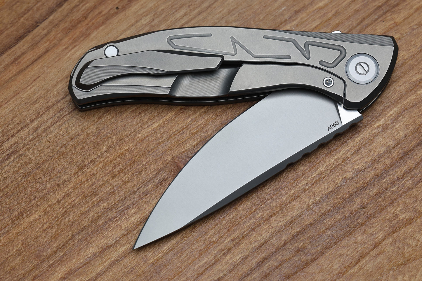 SHIROGOROV KNIVES F95 BRACES - S90V BLADE - TITANIUM HANDLE - WASHERS