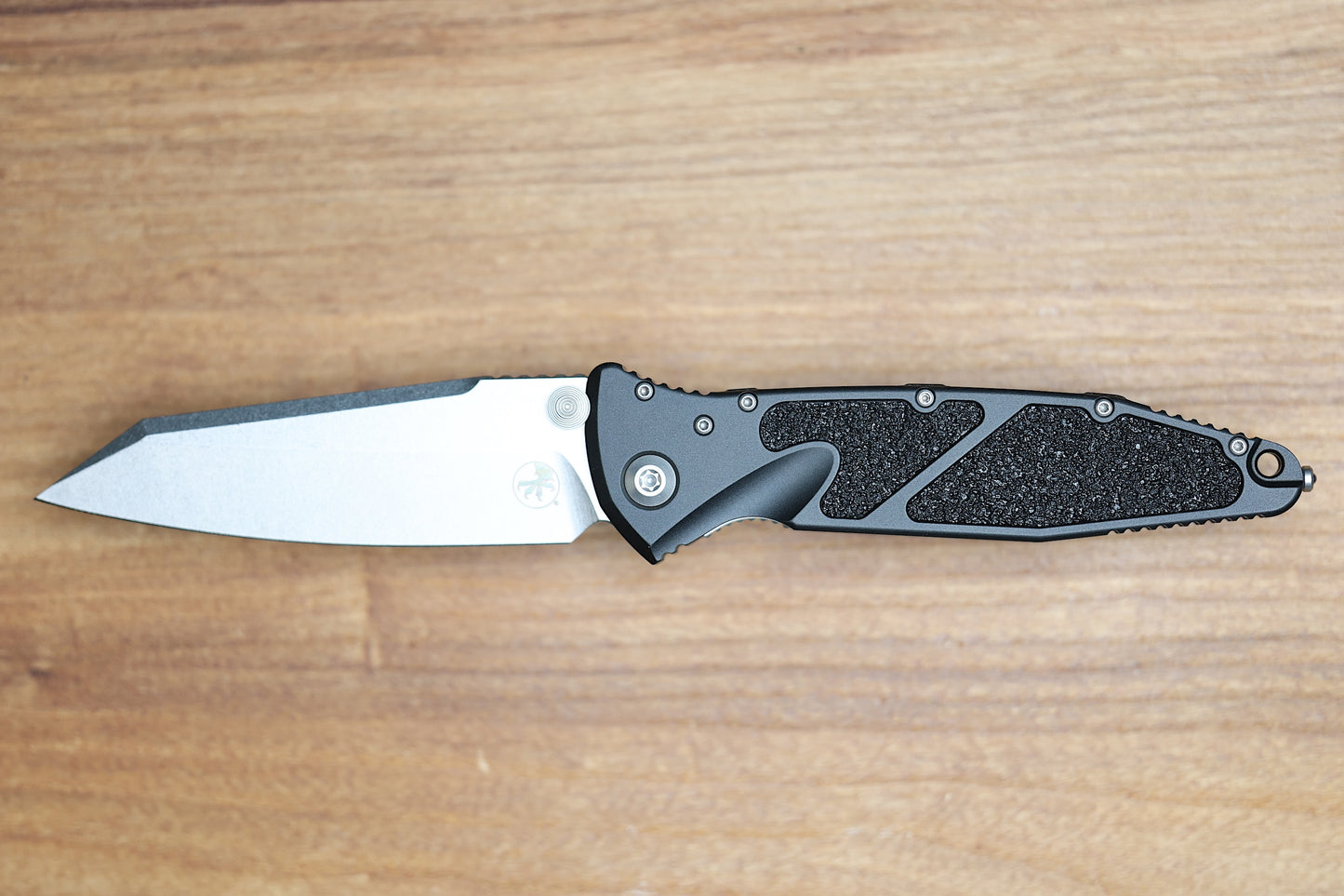 MICROTECH SOCOM ELITE WARCOM W/ BLACK HANDLES & STONEWASH 259-10S
