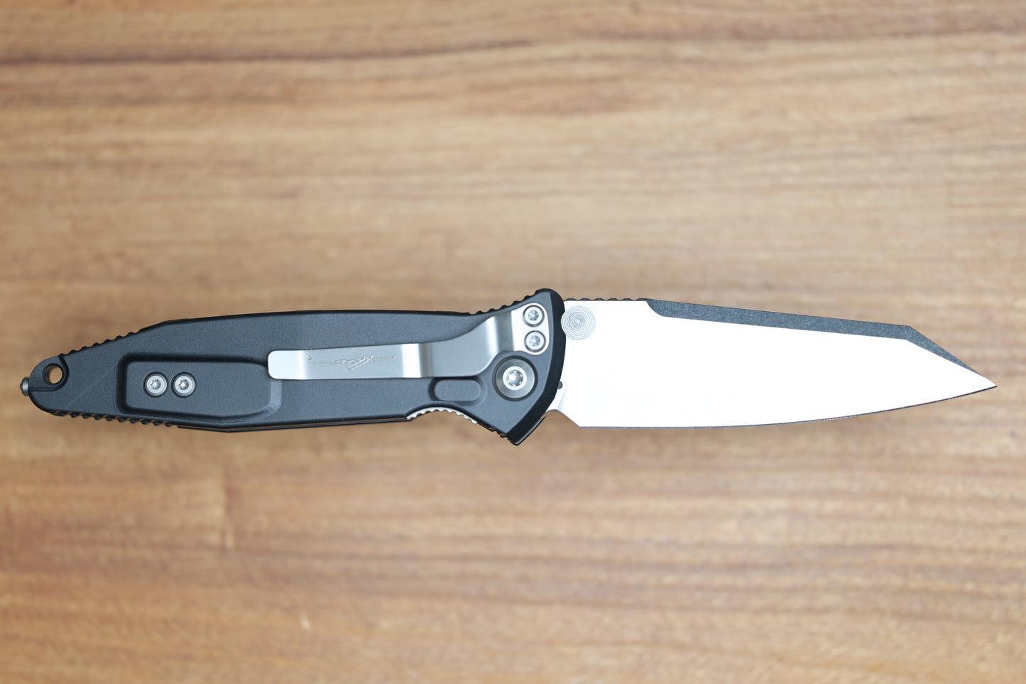 MICROTECH SOCOM ELITE WARCOM W/ BLACK HANDLES & STONEWASH 259-10S