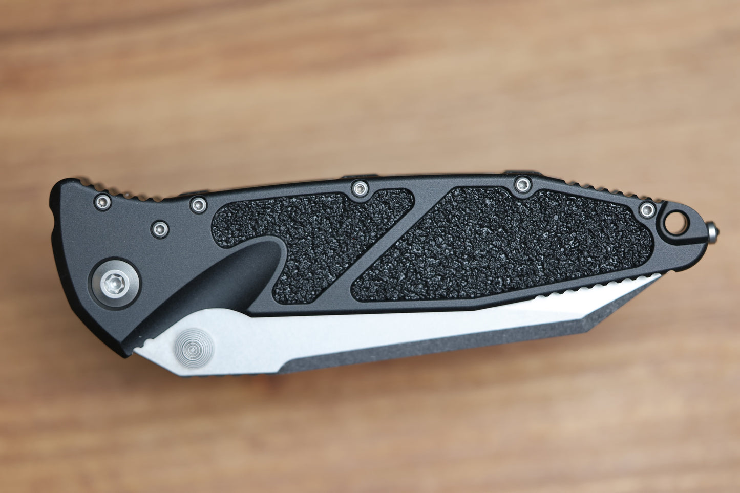MICROTECH SOCOM ELITE WARCOM W/ BLACK HANDLES & STONEWASH 259-10S