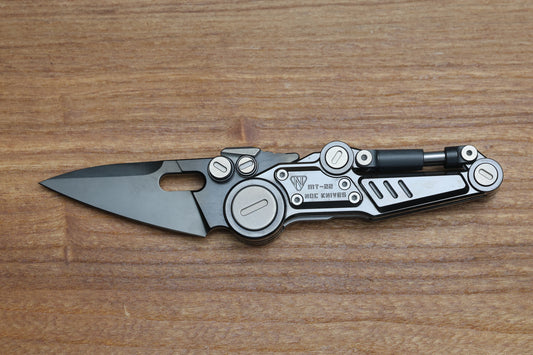 MT-22 MINI S-08 - ZIRCONIUM HANDLE - BLACK M390 BLADE