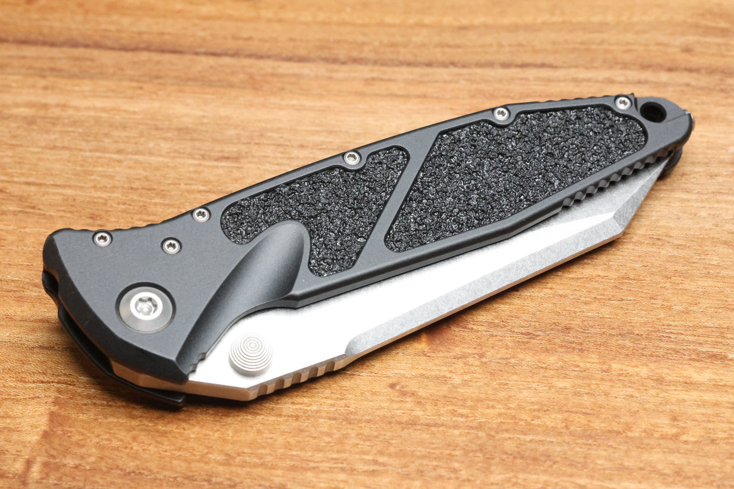 MICROTECH SOCOM ELITE WARCOM W/ BLACK HANDLES & STONEWASH 259-10S