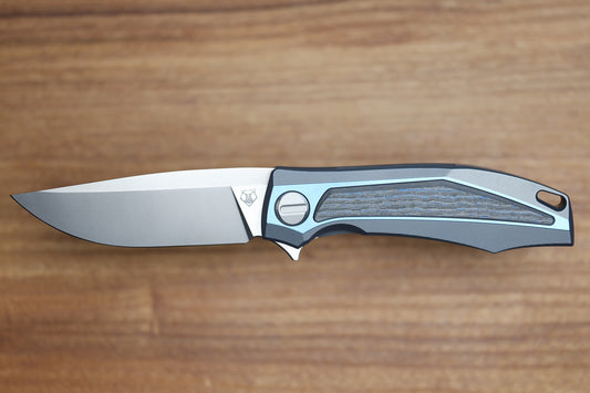 SHIROGOROV STORMY KMP (RKMP) - S90V BLADE - TITANIUM/WIND & RAIN CARBOTI HANDLE - SRRBS (CHARLES MARLOWE DESIGN)