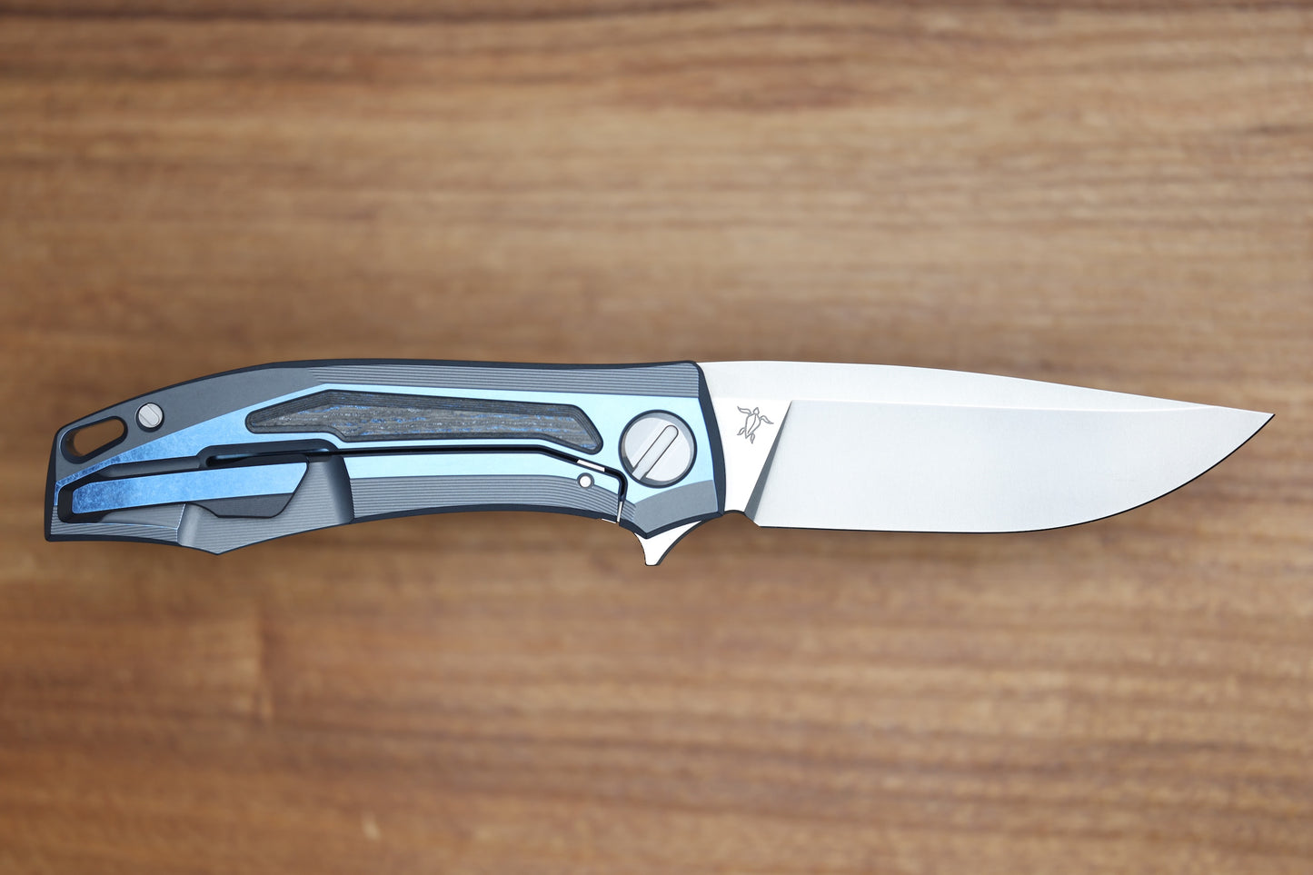 SHIROGOROV STORMY KMP (RKMP) - S90V BLADE - TITANIUM/WIND & RAIN CARBOTI HANDLE - SRRBS (CHARLES MARLOWE DESIGN)